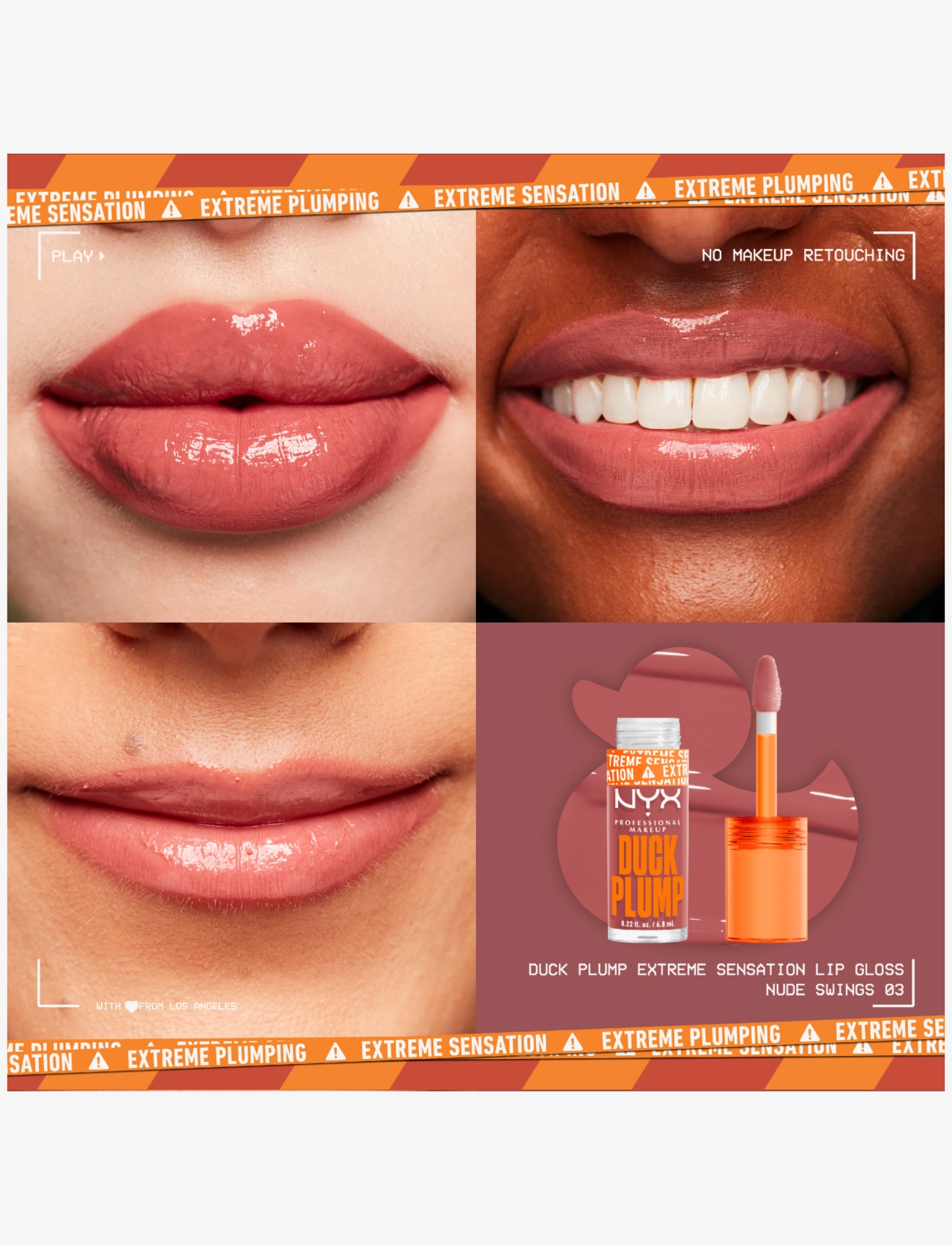 NYX Professional Makeup - NYX Professional Makeup Duck Plump Lip Lacquer 03 Nude Swings 7ml - makeup - nude swings - 1