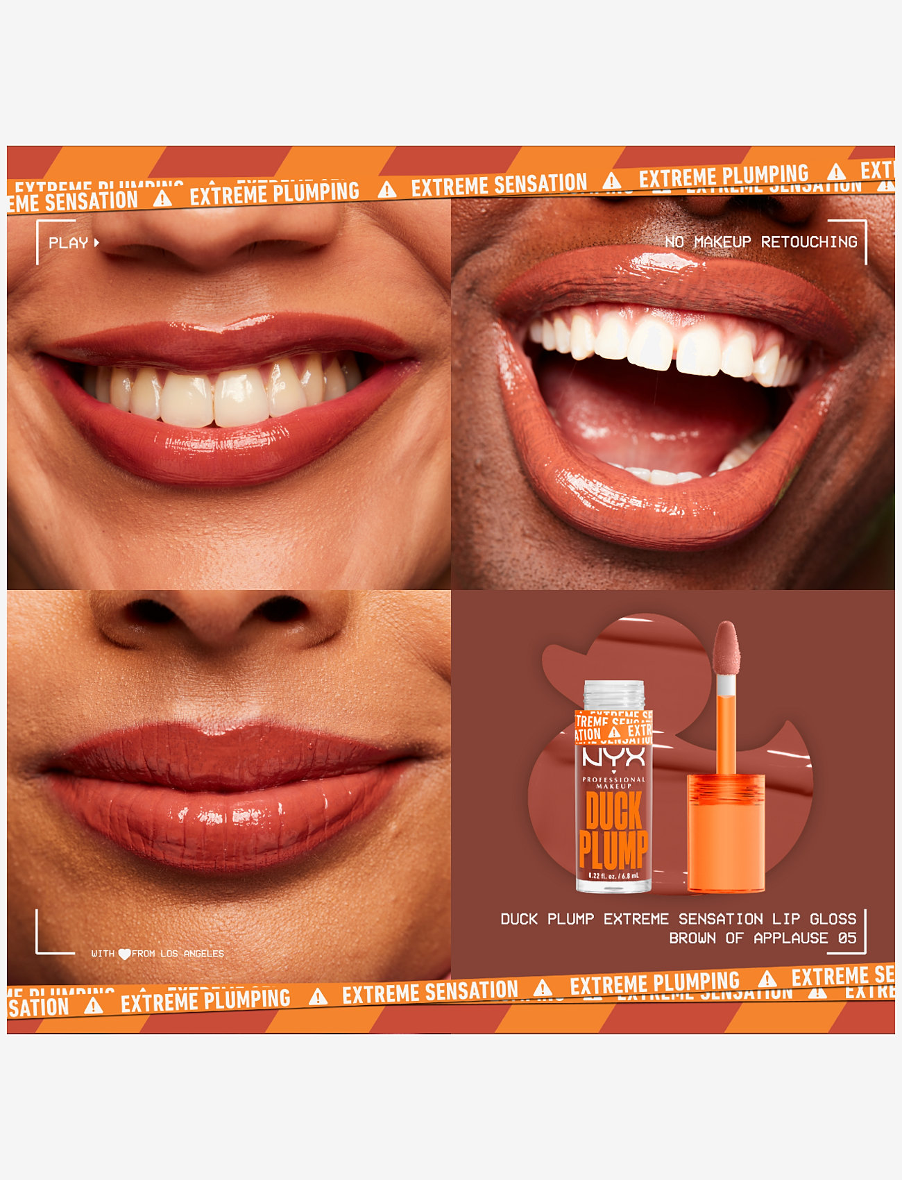 NYX Professional Makeup - NYX Professional Makeup Duck Plump Lip Lacquer 05 Brown of Applause 7ml - makeup - brown of applause - 1