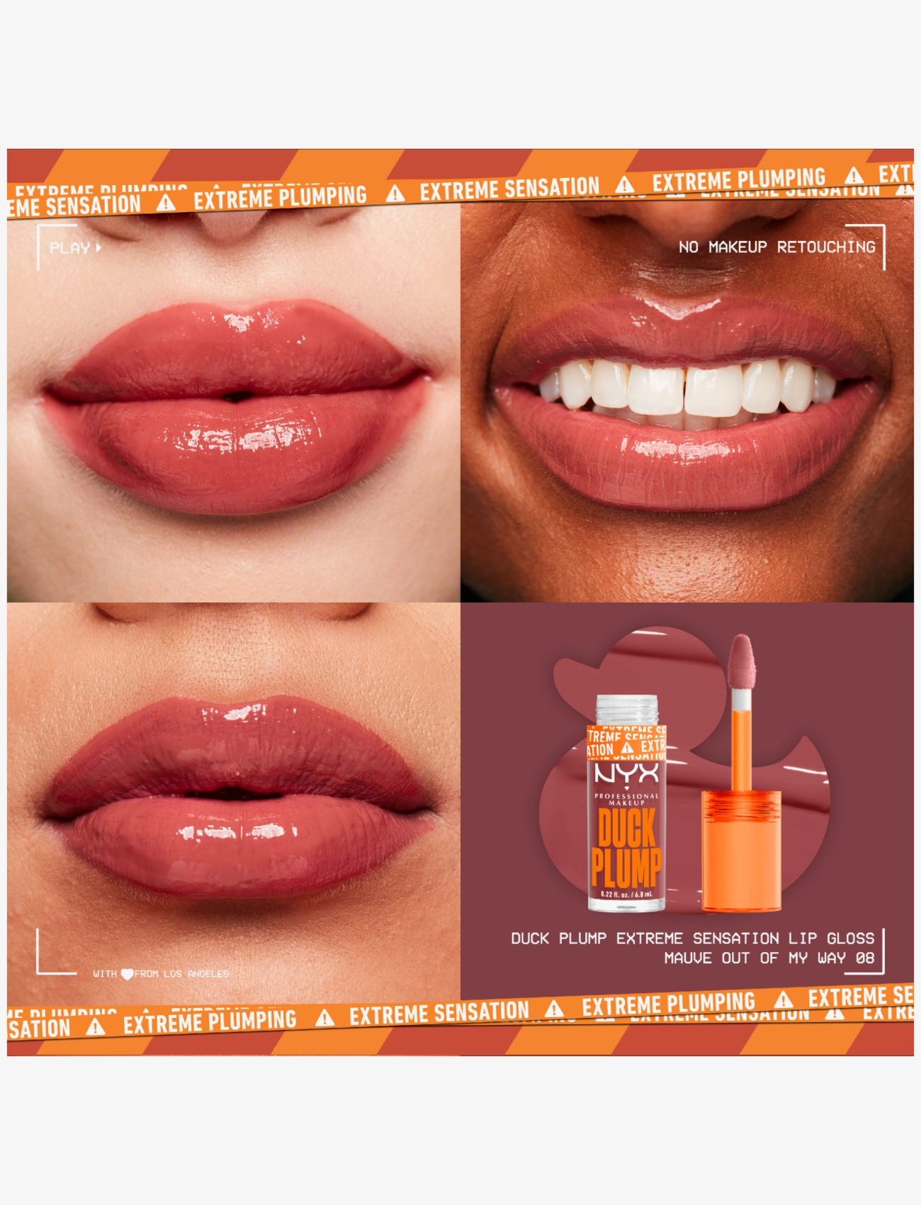 NYX Professional Makeup - NYX Professional Makeup Duck Plump Lip Lacquer 08 Mauve Out Of My Way 7ml - meikit - mauve out of my way - 1
