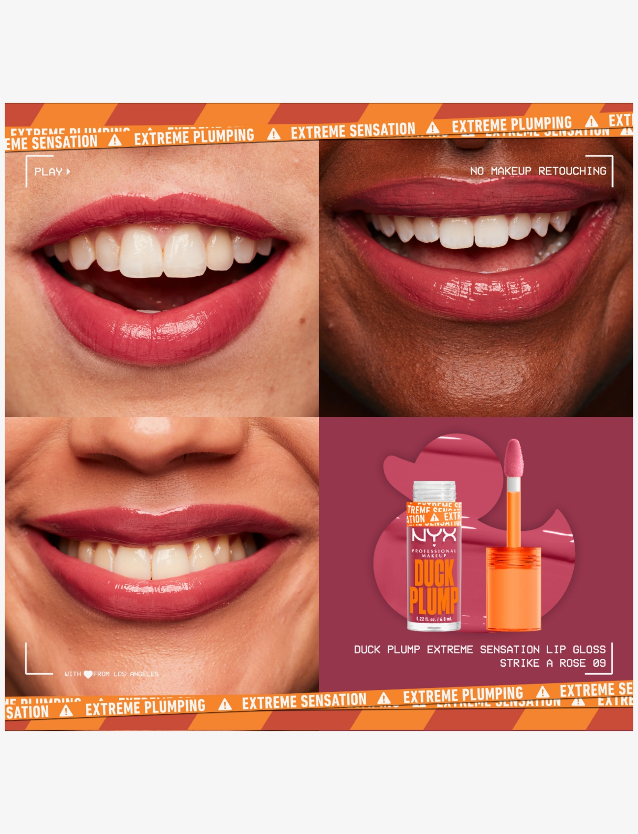 NYX Professional Makeup - NYX Professional Makeup Duck Plump Lip Lacquer 09 Strike A Pose 7ml - sminke - strike a pose - 1
