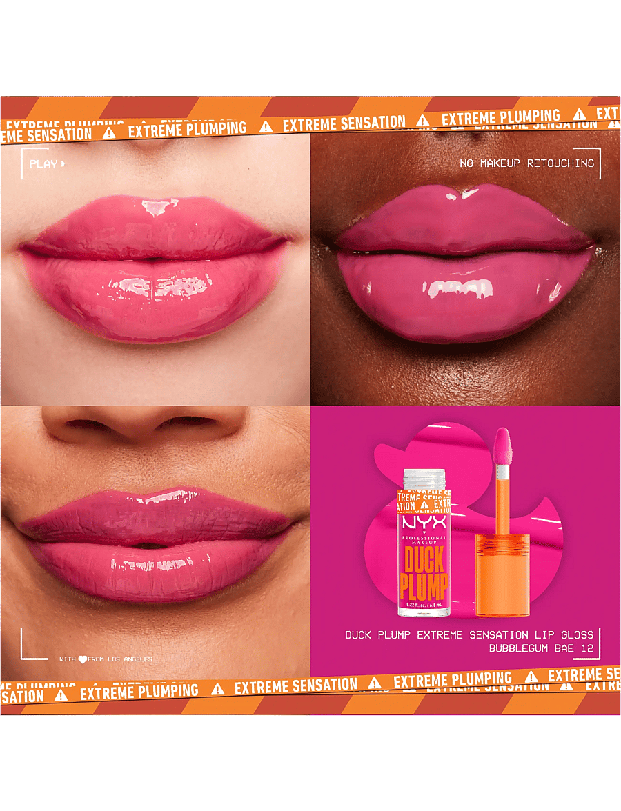 NYX Professional Makeup - NYX Professional Makeup Duck Plump Lip Lacquer 12 Bubblegum Bae 7ml - makeup - bubblegum bae - 1