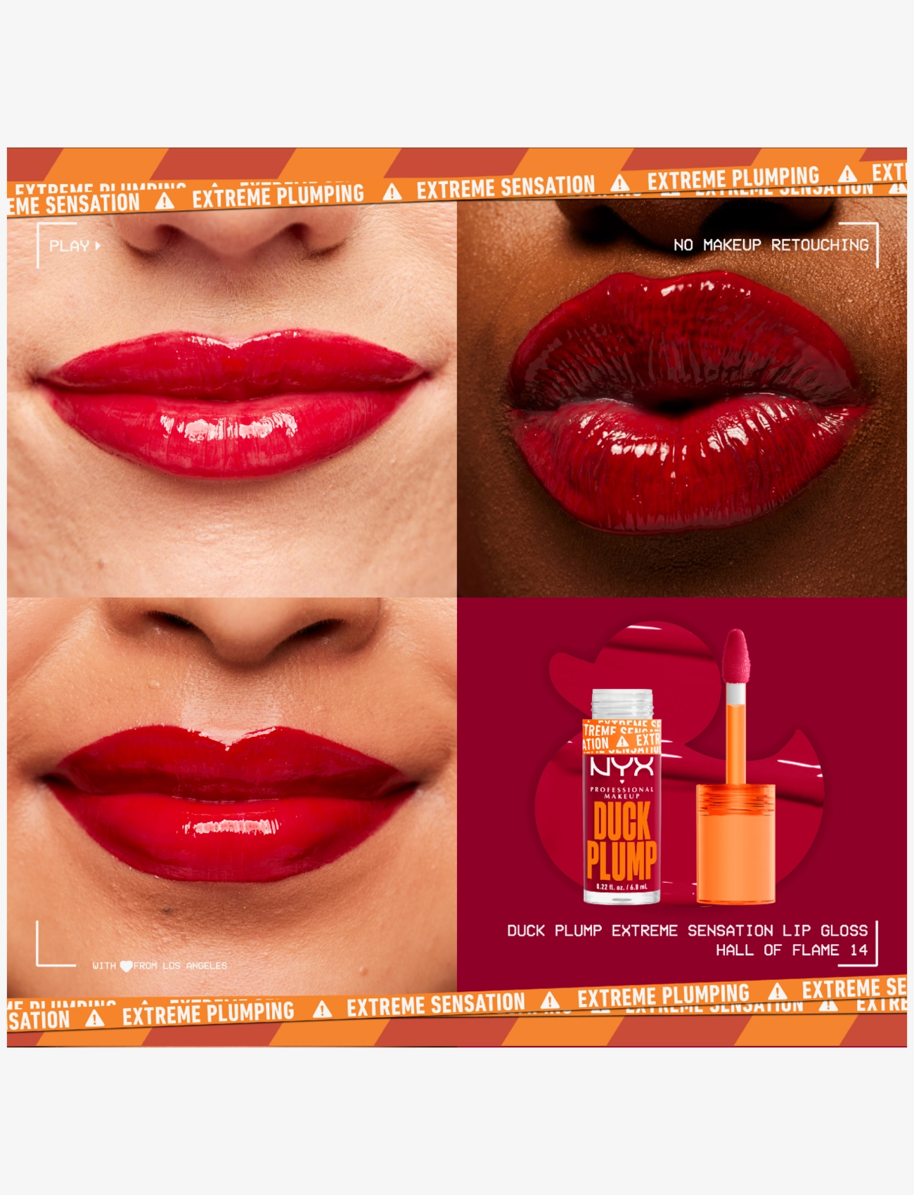 NYX Professional Makeup - NYX Professional Makeup Duck Plump Lip Lacquer 14 Hall of Flame 7ml - förðunarvörur - hall of flame - 1