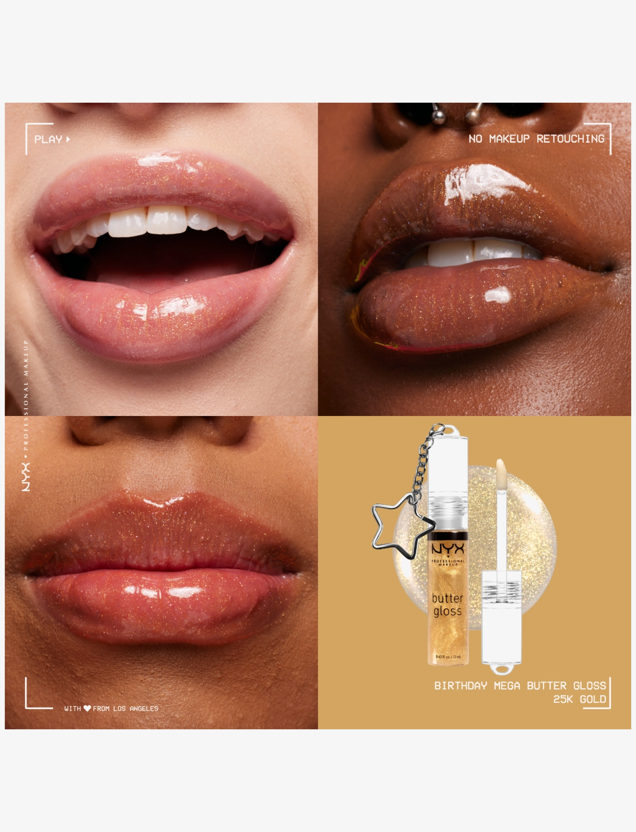 NYX Professional Makeup - NYX Professional Makeup 25th Bday Butter Gloss  13ml - 25k gold - 1