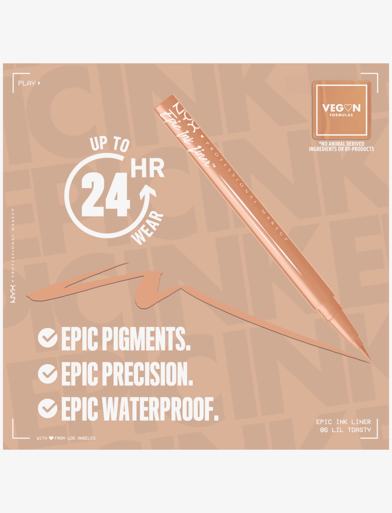 NYX Professional Makeup - NYX Professional Makeup Epic Ink 06 Lil Toasty waterproof liquid eyeliner - lil toasty - 3