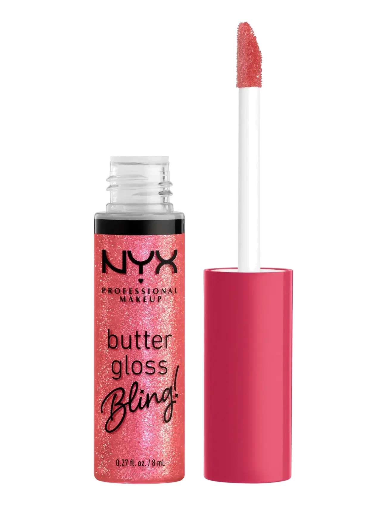 NYX Professional Makeup Butter Gloss Bling! Lip Gloss 05 She Got Money 8 Ml, Lipgloss, Pink, Str: 8 ML