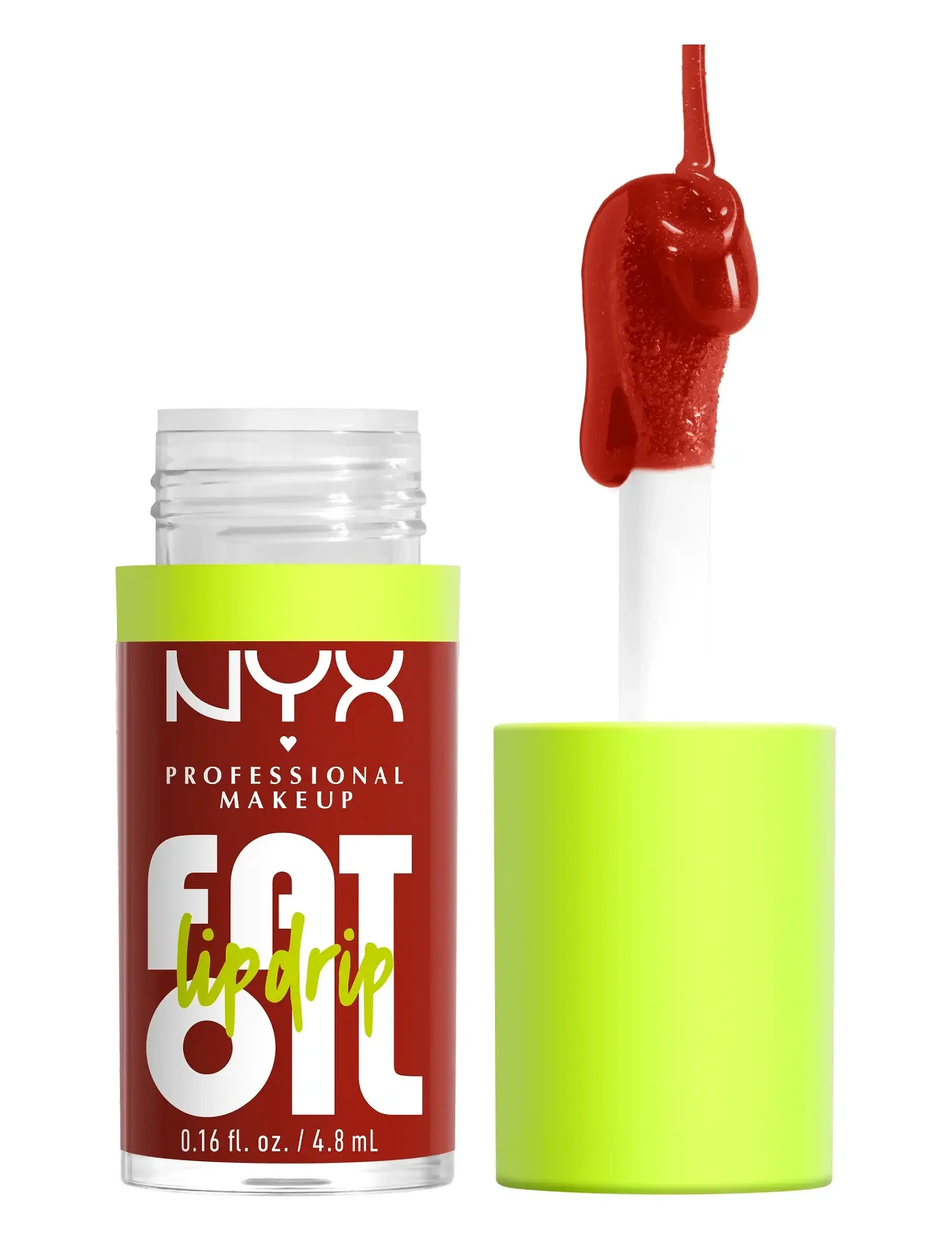 NYX Professional Makeup Fat Oil Lip Drip 13 Losin' Cone-Trol Lip Gloss, Lip Vinegar & Dressing Bottless, Rød, Str: 4.8 ML