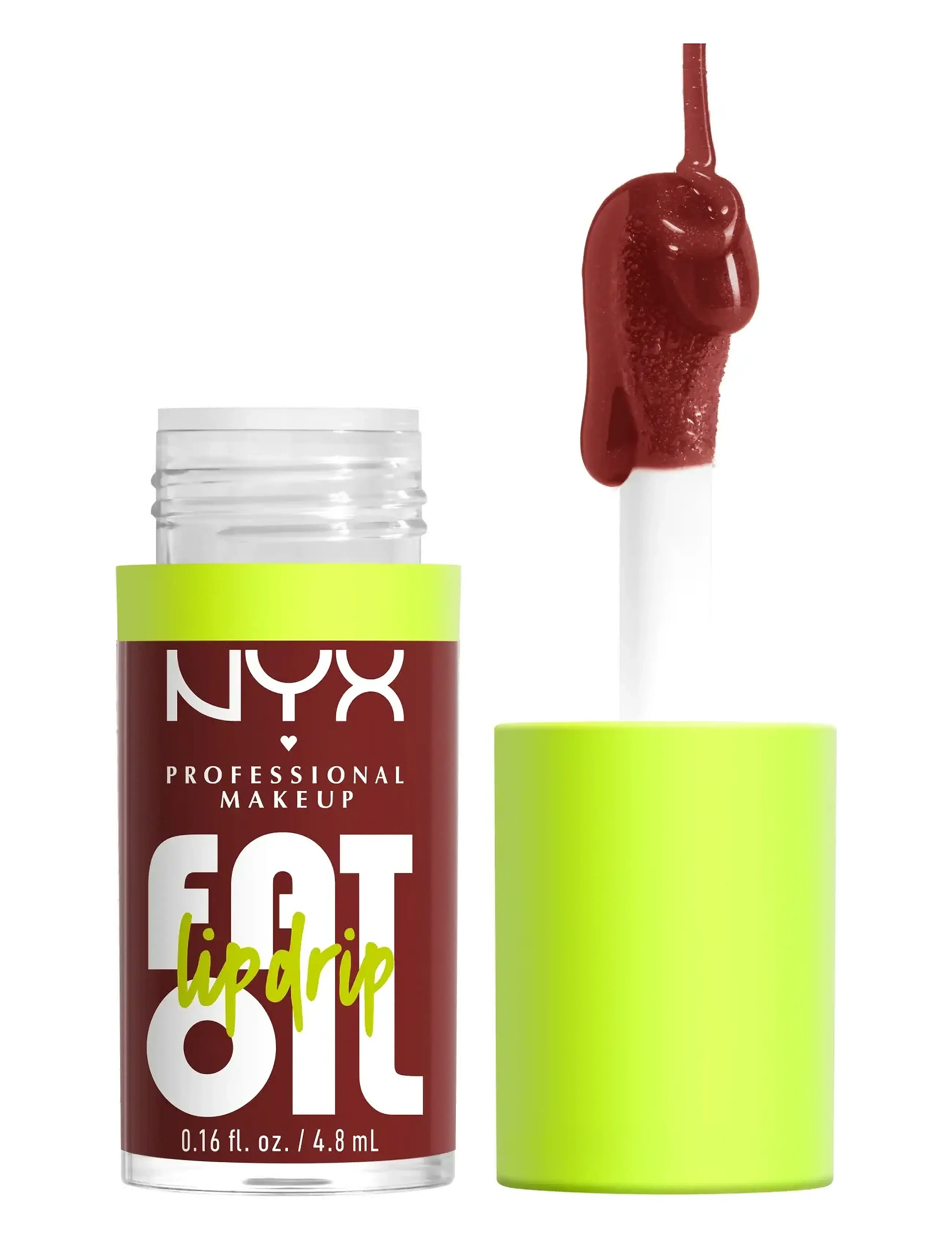 NYX Professional Makeup Nyx Professional Makeup Fat Oil Lip Drip 14 Inside Scoop Lip Gloss, 4.8 ml, Burgundy, Læber > Læbeolier, Dame
