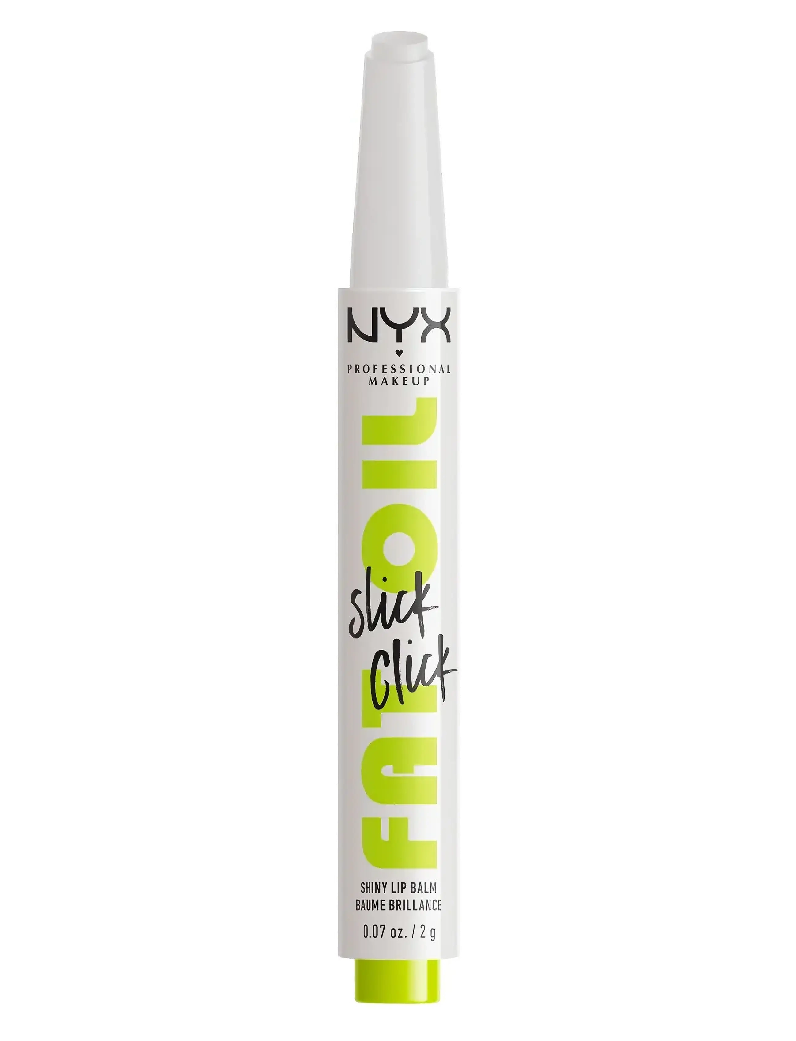 NYX Professional Makeup Fat Oil Slick Click Lip Balm, Læbepomade, Nude, Str: 2 G