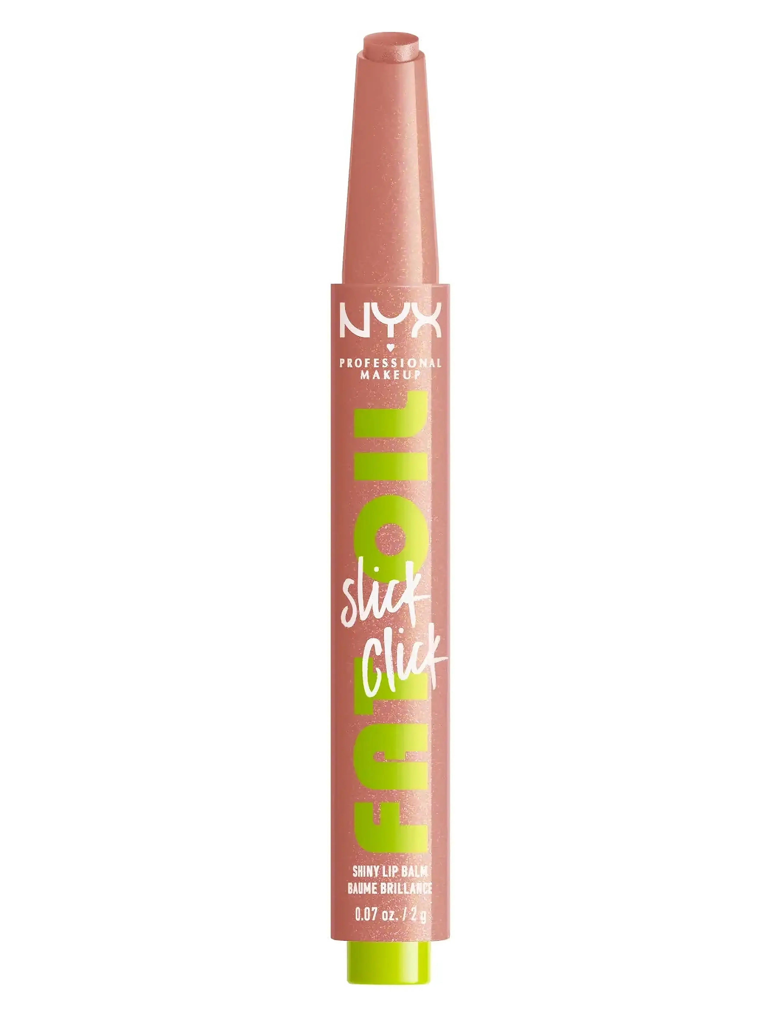 NYX Professional Makeup Fat Oil Slick Click Lip Balm, Læbepomade, Pink, Str: 2 G