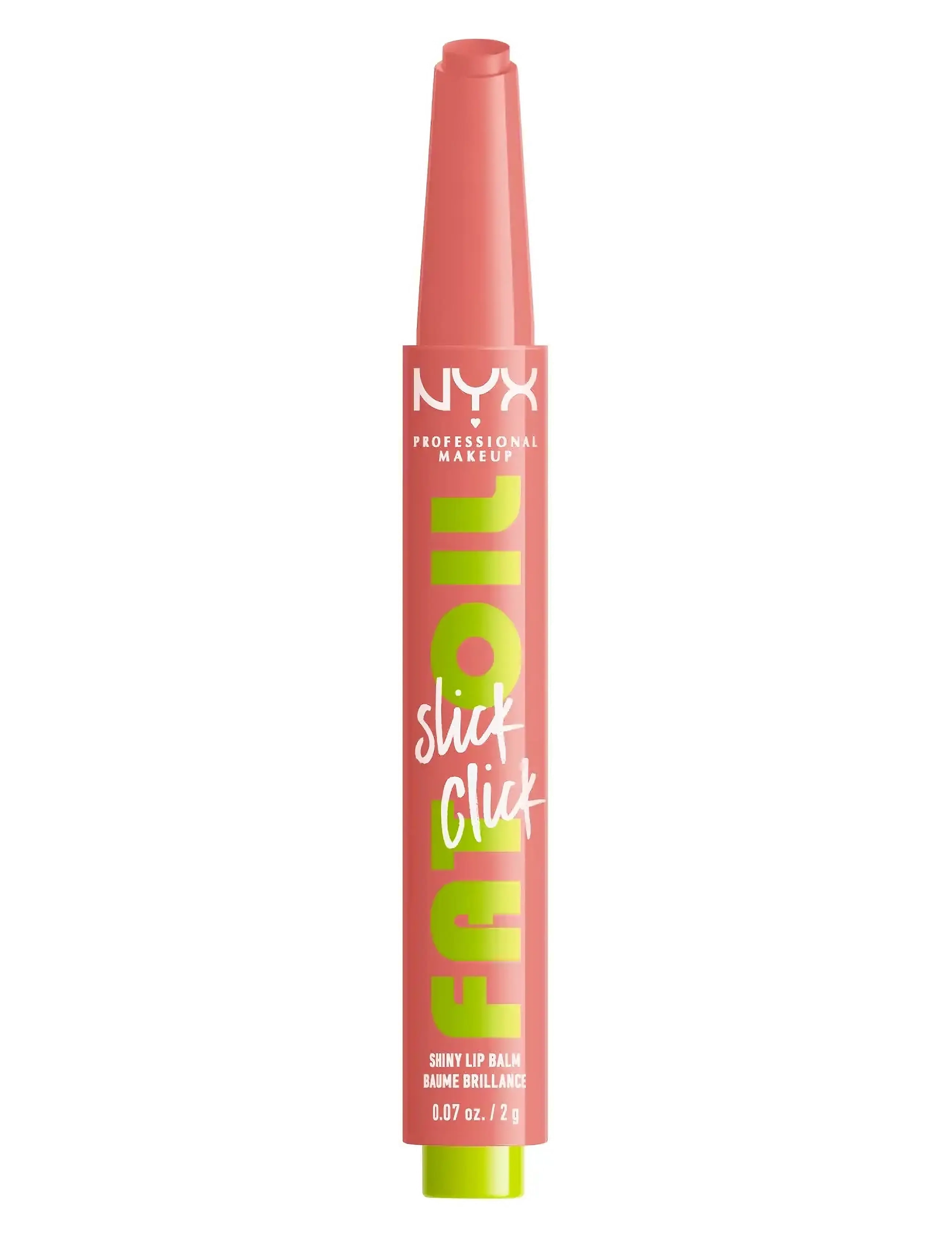 NYX Professional Makeup Fat Oil Slick Click Lip Balm, Læbepomade, Pink, Str: 2 G