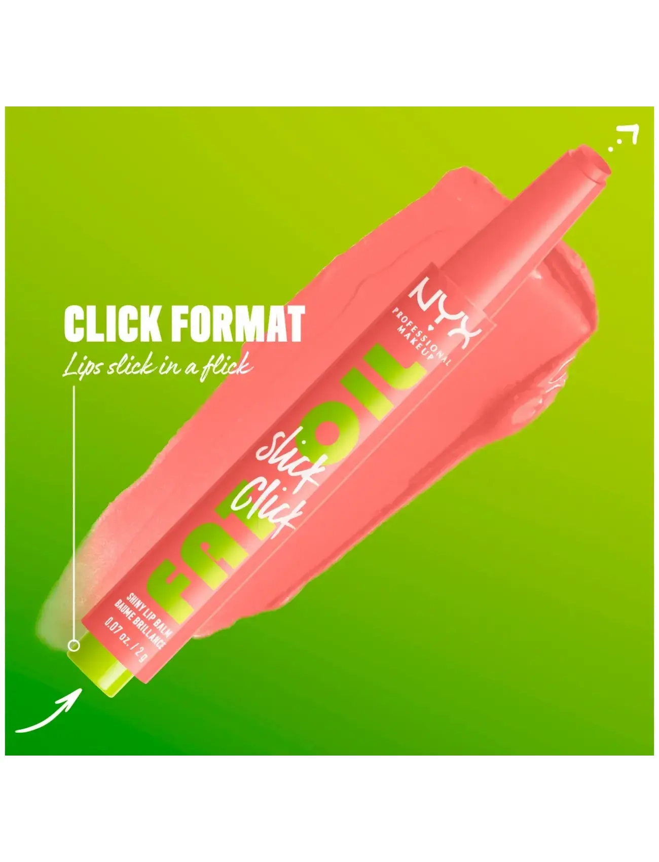 NYX Professional Makeup - NYX Professional Makeup Fat Oil Slick Click Lip Balm  - læbepomade - story or post - 2