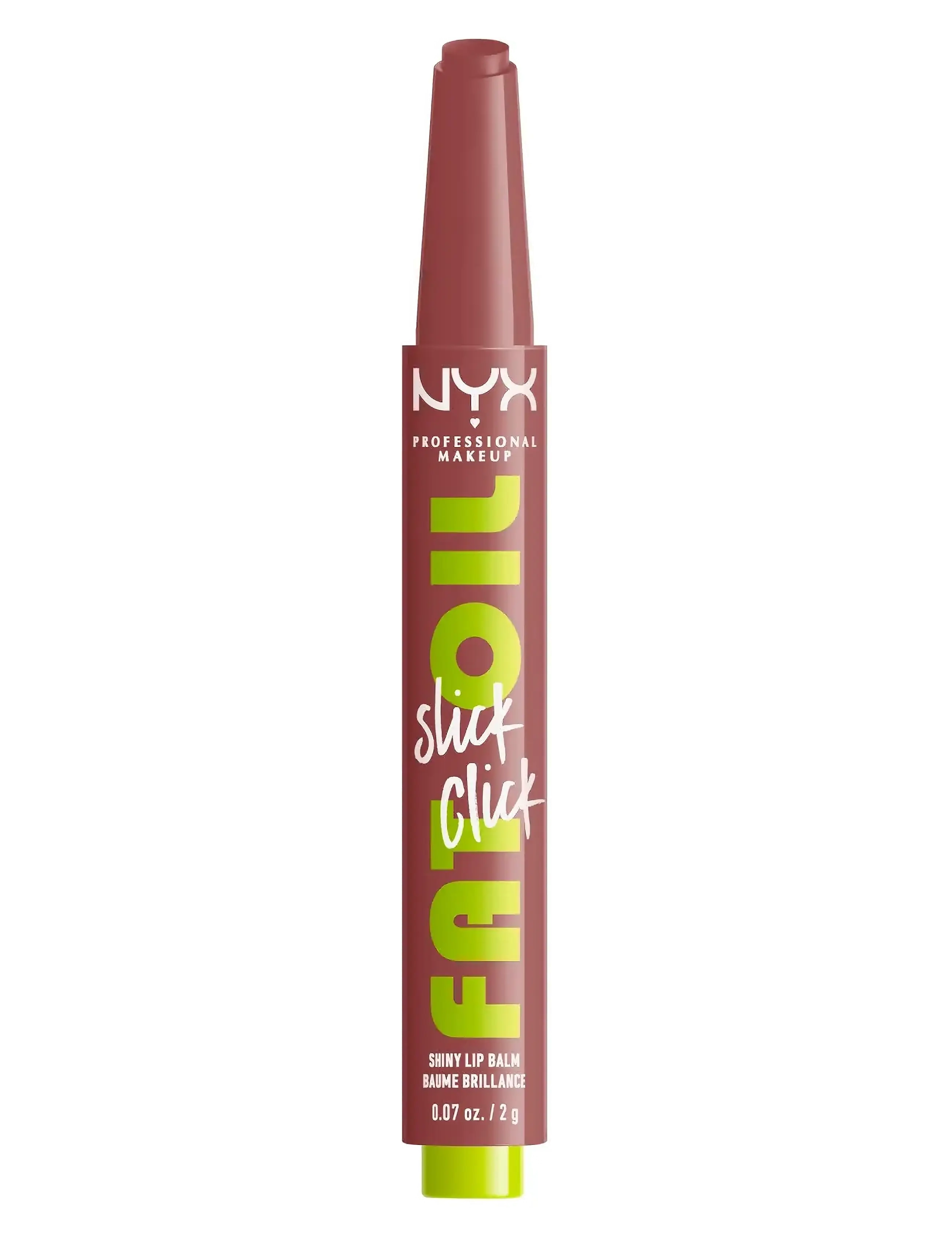 NYX Professional Makeup Fat Oil Slick Click Lip Balm, Læbepomade, Pink, Str: 2 G