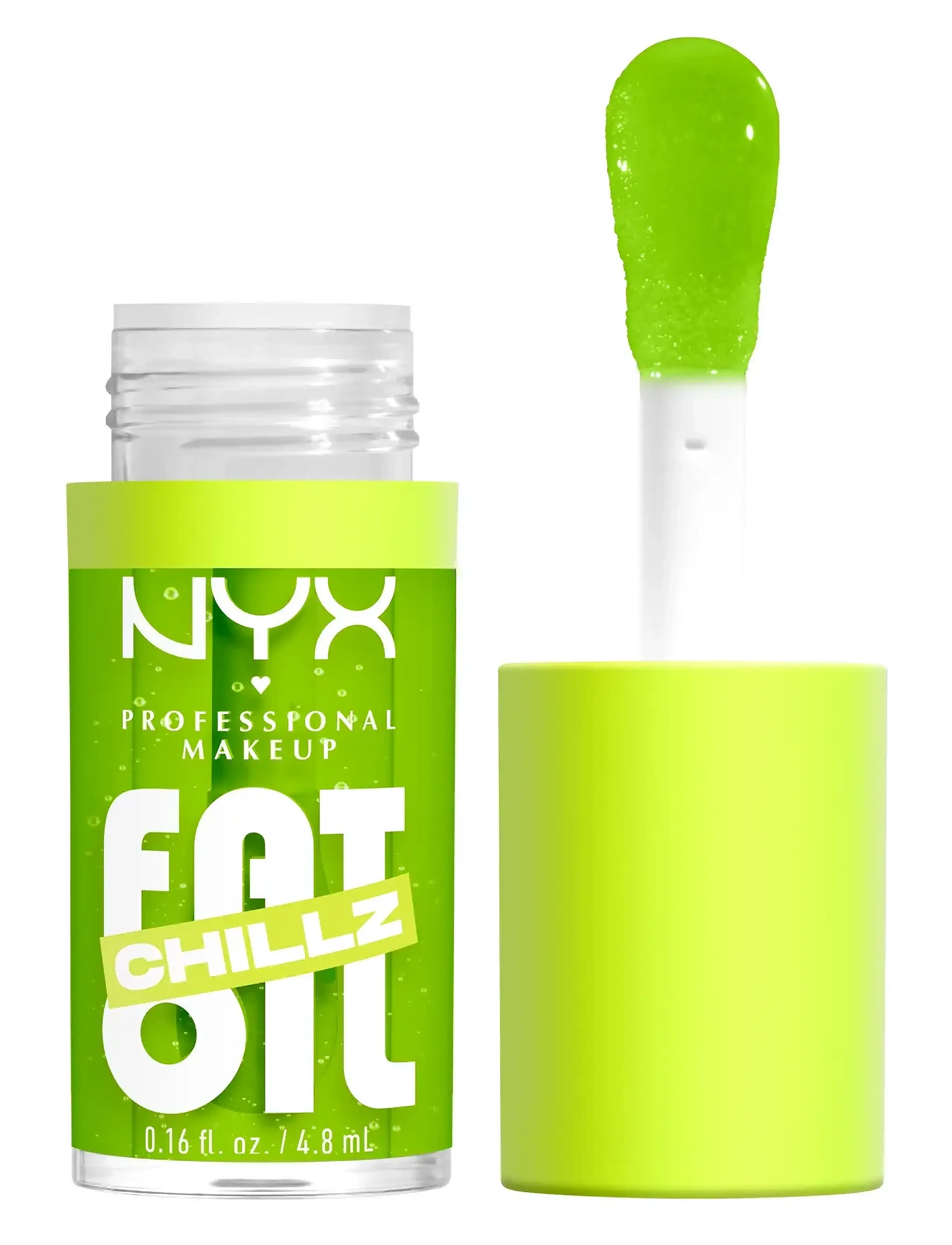 NYX Professional Makeup NYX Professional Makeup Fat Oil Chillz Lip Drip Lip Oil 19 Kiwi Freezie 4,8 ml - Læbeolier - KIWI FREEZIE / clear