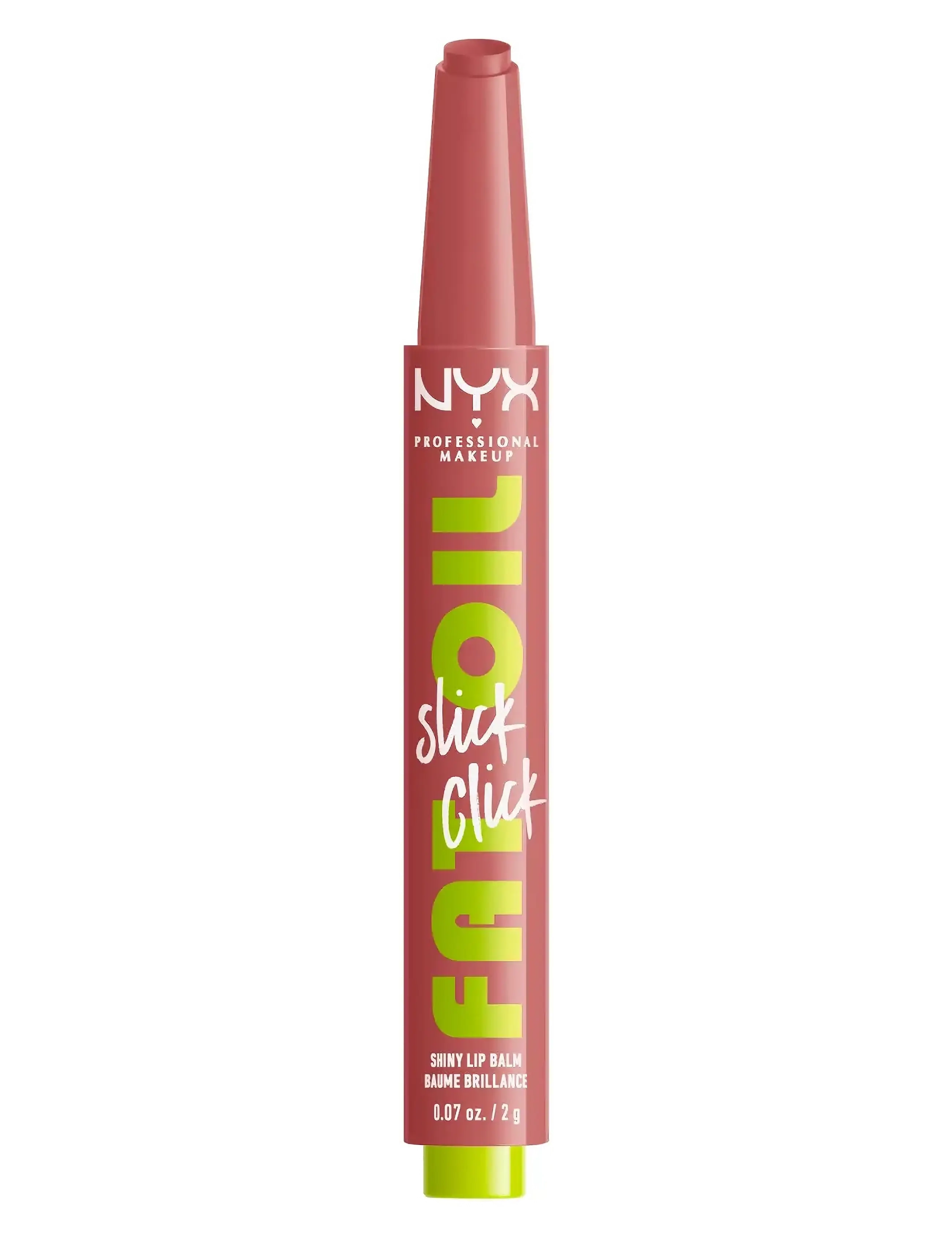 NYX Professional Makeup Fat Oil Slick Click Lip Balm, Læbepomade, Pink, Str: 2 G