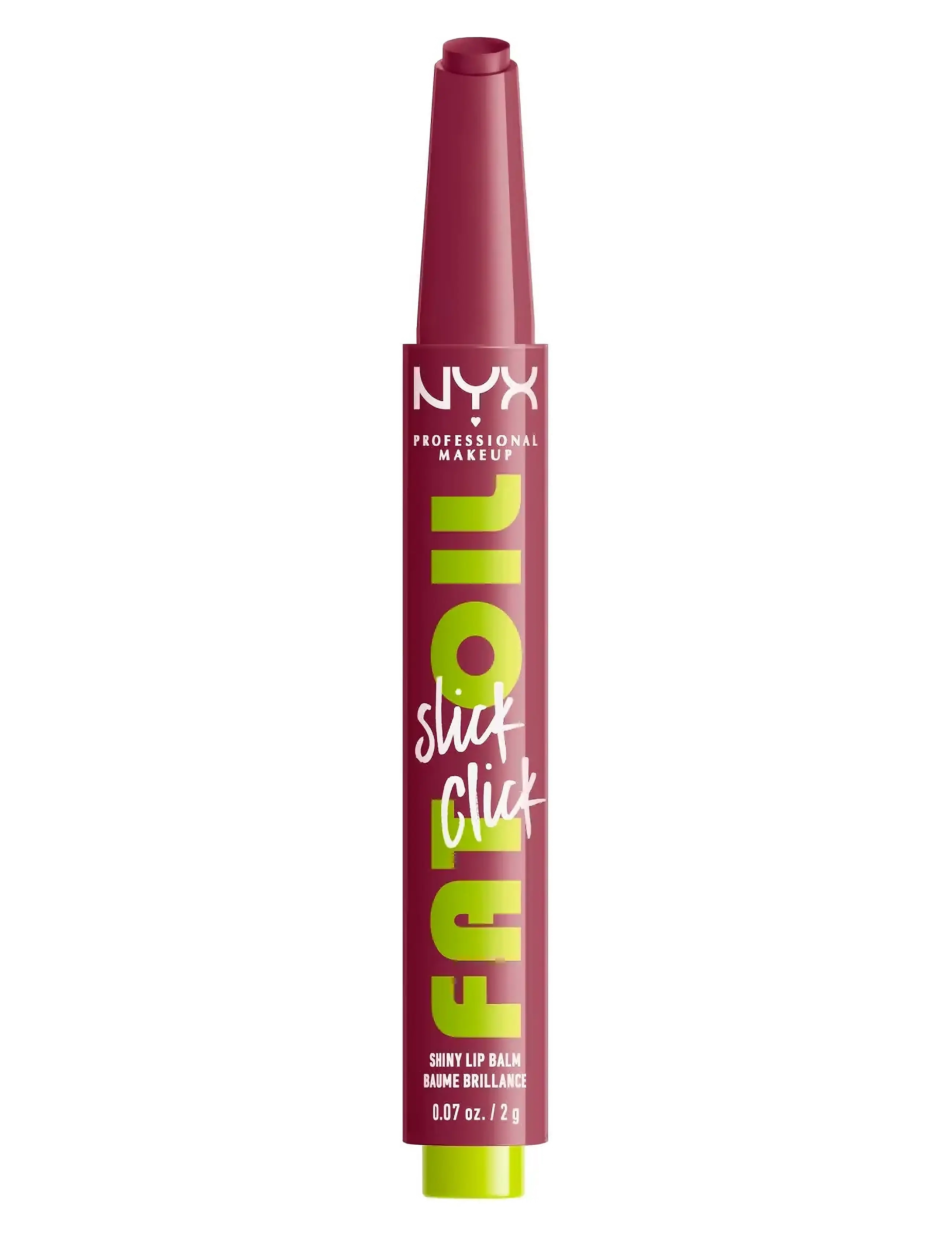 NYX Professional Makeup Fat Oil Slick Click Lip Balm, Læbepomade, Pink, Str: 2 G