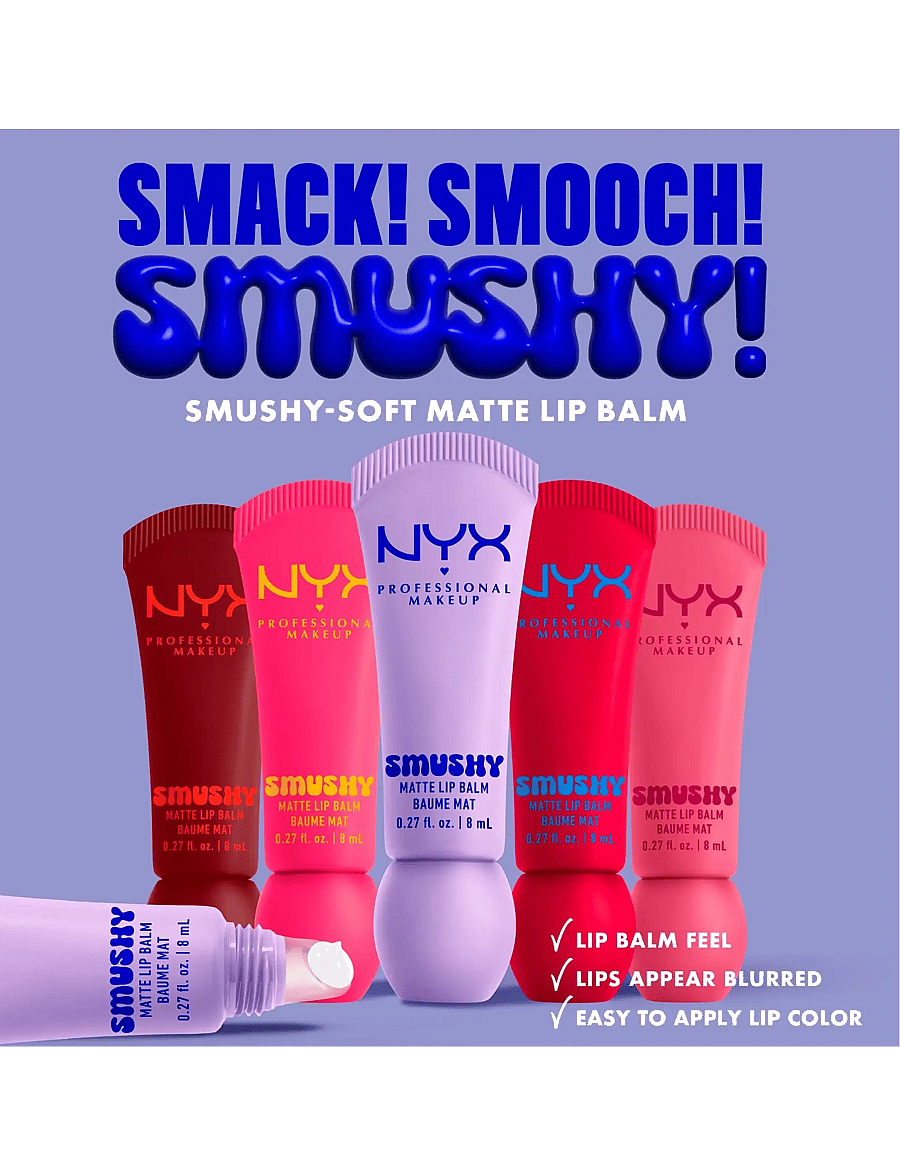 NYX Professional Makeup - NYX Professional Makeup Smushy Matte Lip Balm 1 Sugar Smush 8 ml - läppbalsam - sugar smush - 2