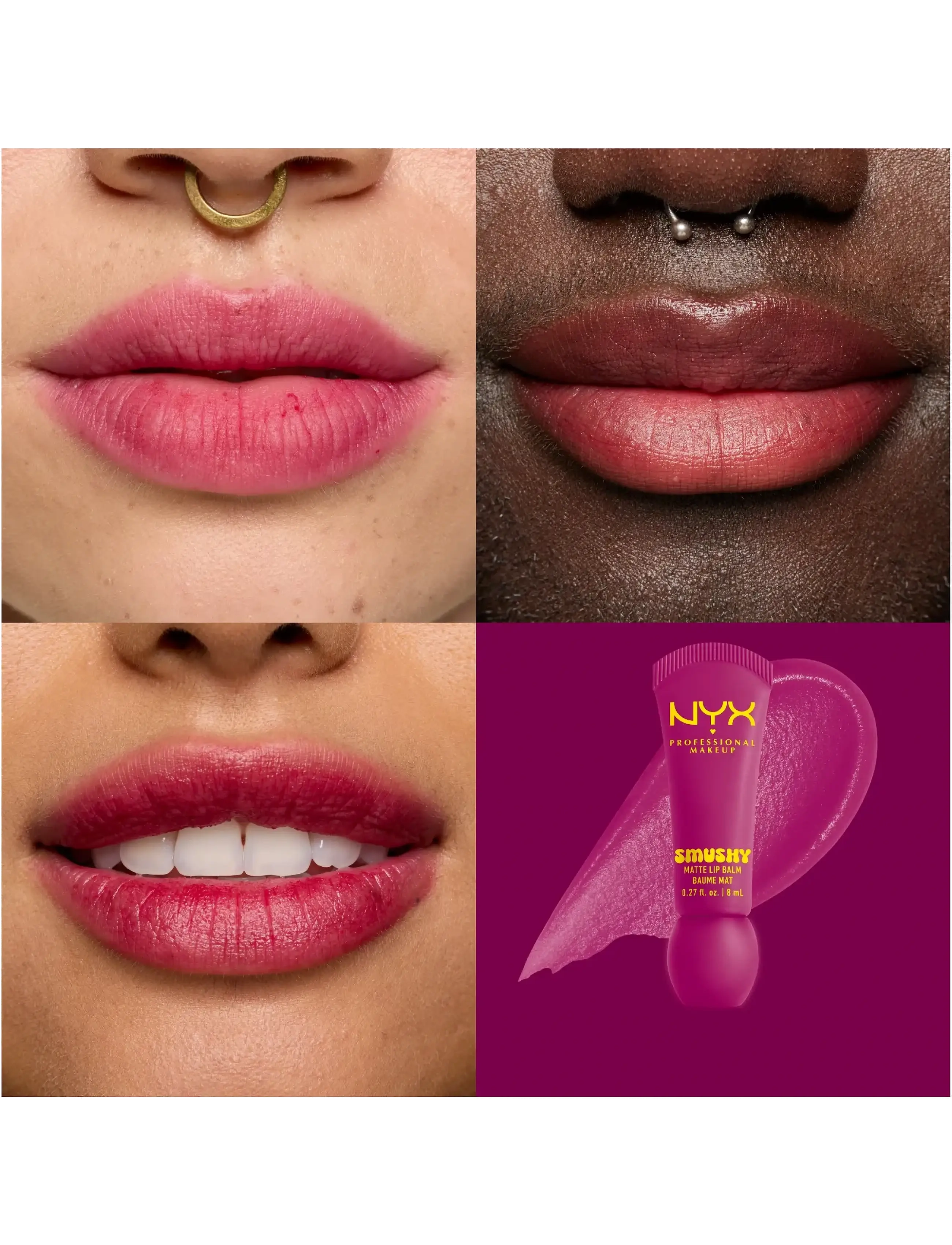 NYX Professional Makeup - NYX Professional Makeup Smushy Matte Lip Balm - læbepomade - silly sippin - 1