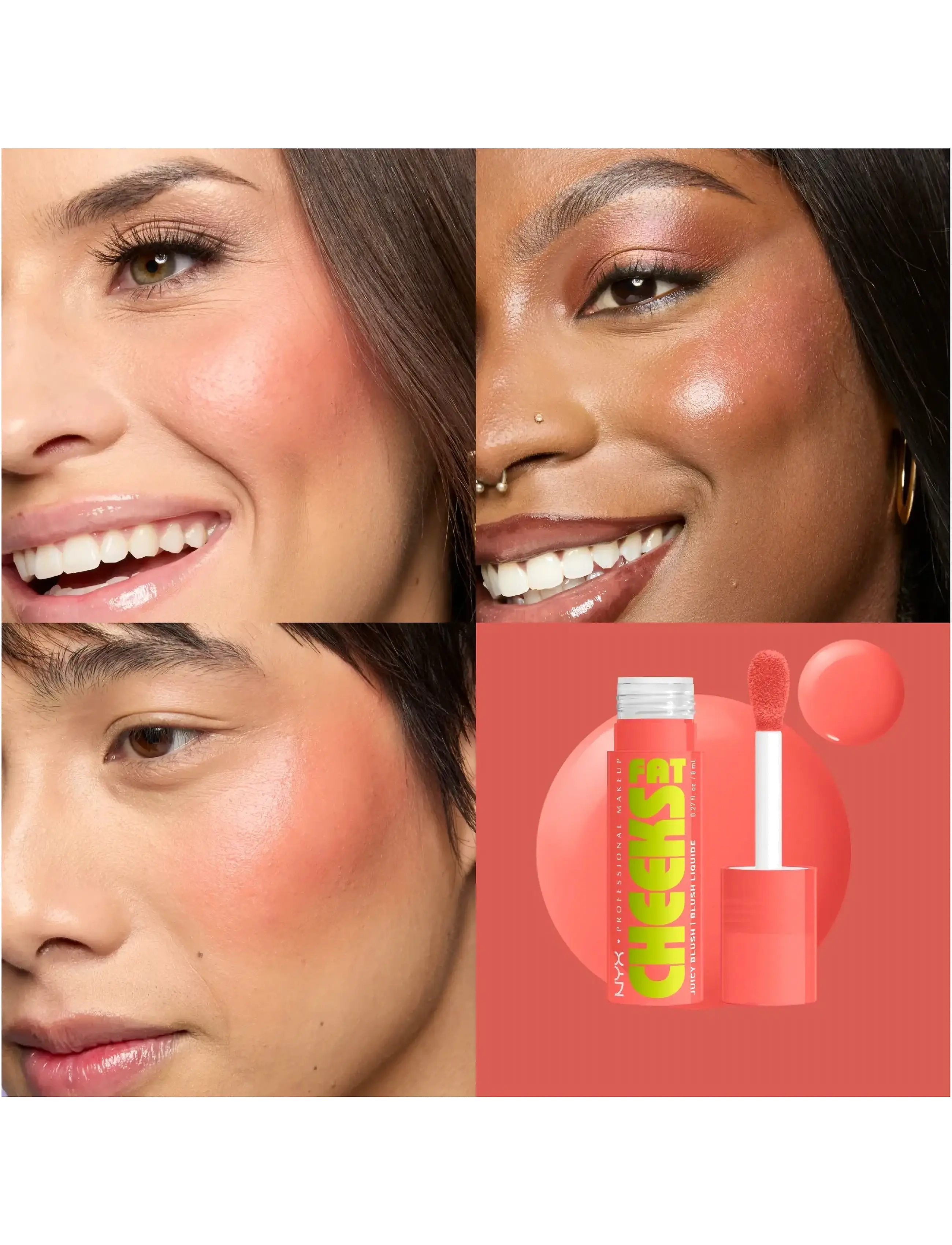 NYX Professional Makeup - NYX Professional Makeup Fat Cheeks Blush - smink - papaya plump - 1