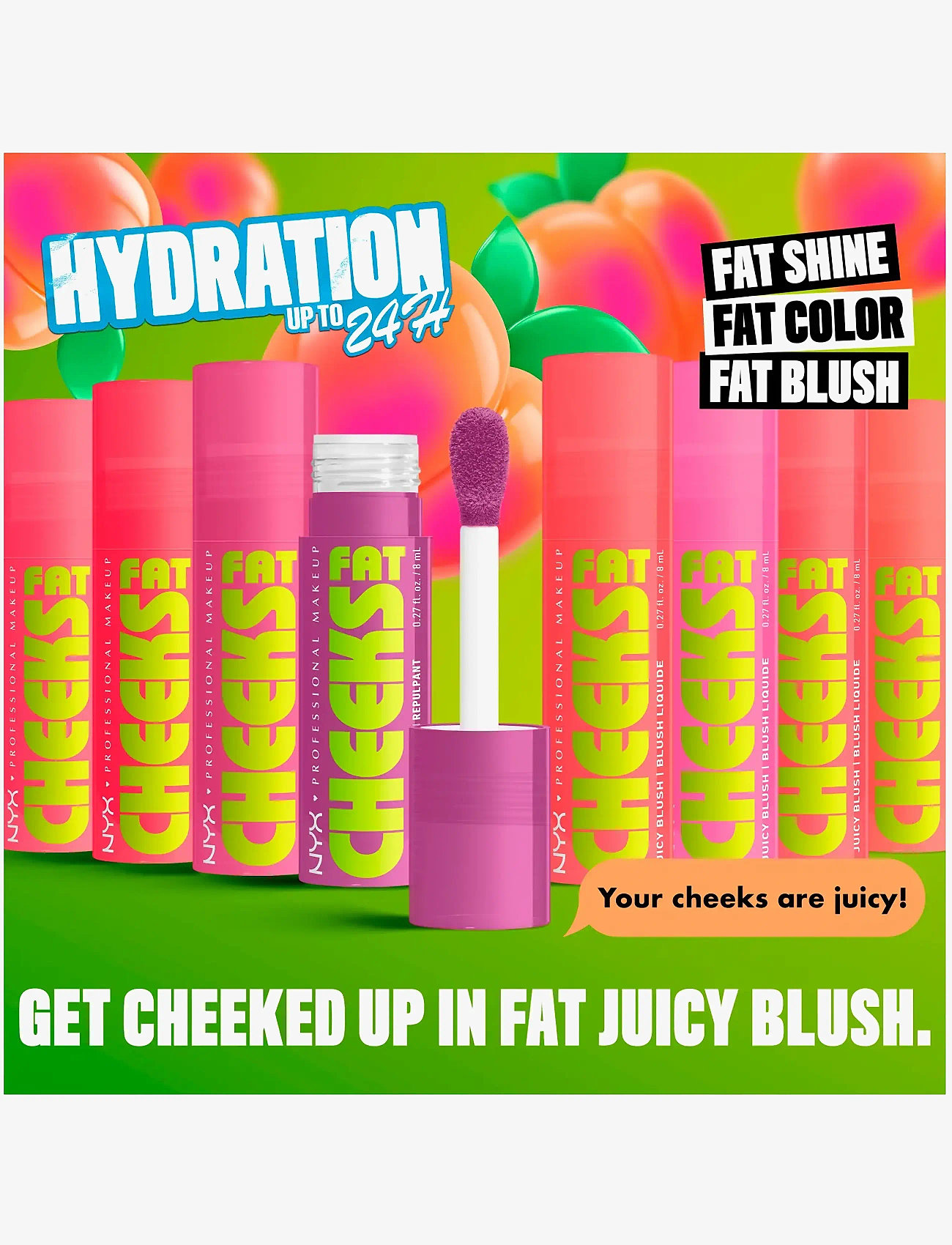 NYX Professional Makeup - NYX Professional Makeup Fat Cheeks Blush - smink - plum pop - 3