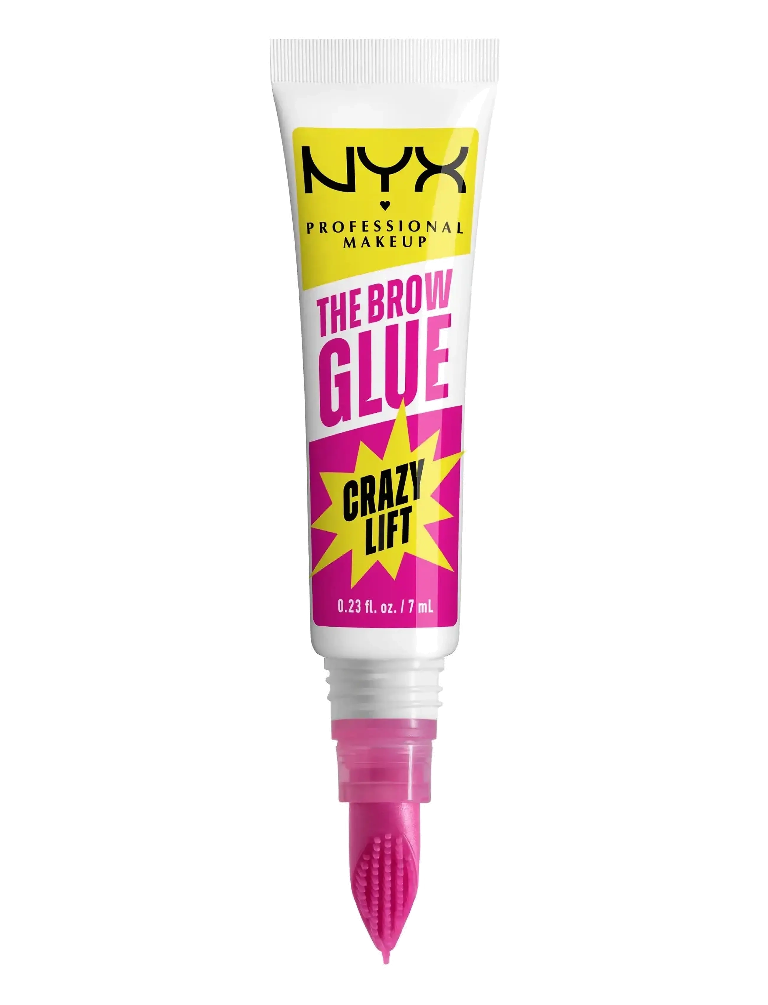 NYX Professional Makeup The Brow Glue Crazy Lift 01 Transparent 7 Ml, Øjenbrynsgel, Nude, Str: 7 ML