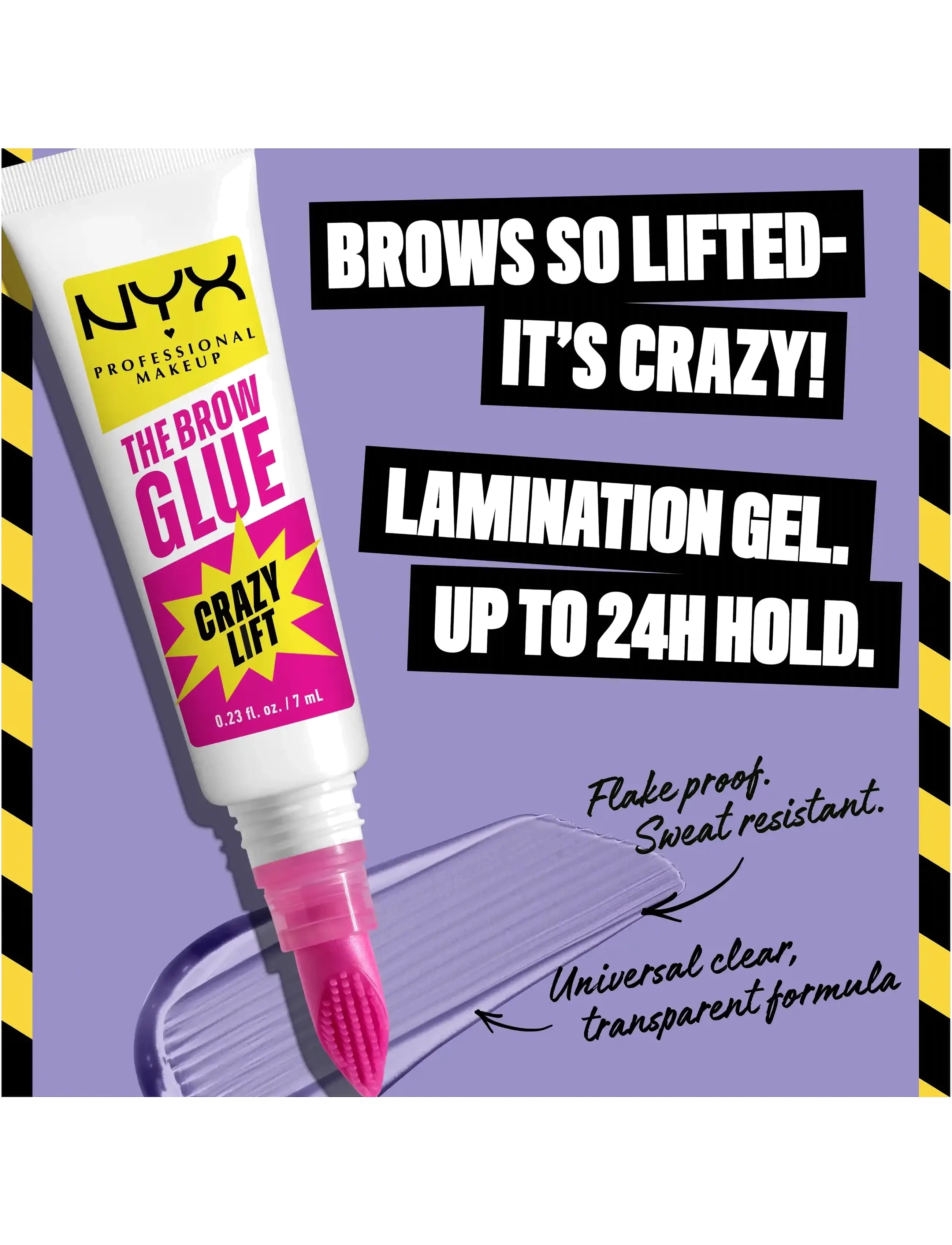 NYX Professional Makeup - NYX Professional Makeup The Brow Glue Crazy Lift 01 Transparent 7 ml - Øjne & bryn - transparent - 3