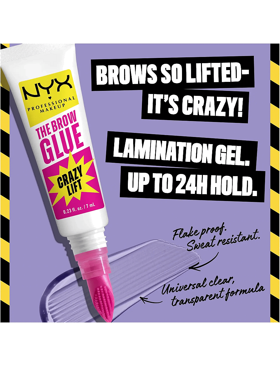 NYX Professional Makeup - NYX Professional Makeup The Brow Glue Crazy Lift 01 Transparent 7 ml - Øjne & bryn - transparent - 3