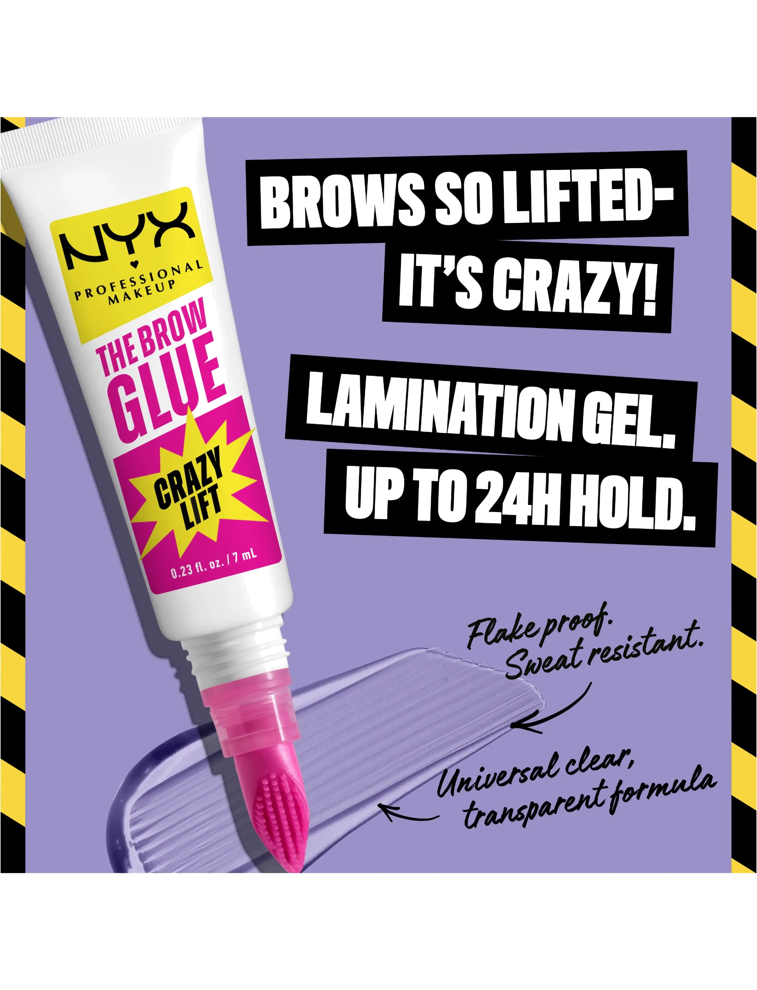 NYX Professional Makeup - NYX Professional Makeup The Brow Glue Crazy Lift 01 Transparent 7 ml - silmad ja kulmud - transparent - 4