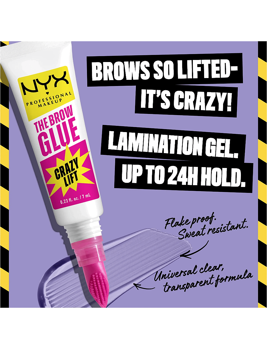 NYX Professional Makeup - NYX Professional Makeup The Brow Glue Crazy Lift 01 Transparent 7 ml - silmad ja kulmud - transparent - 4