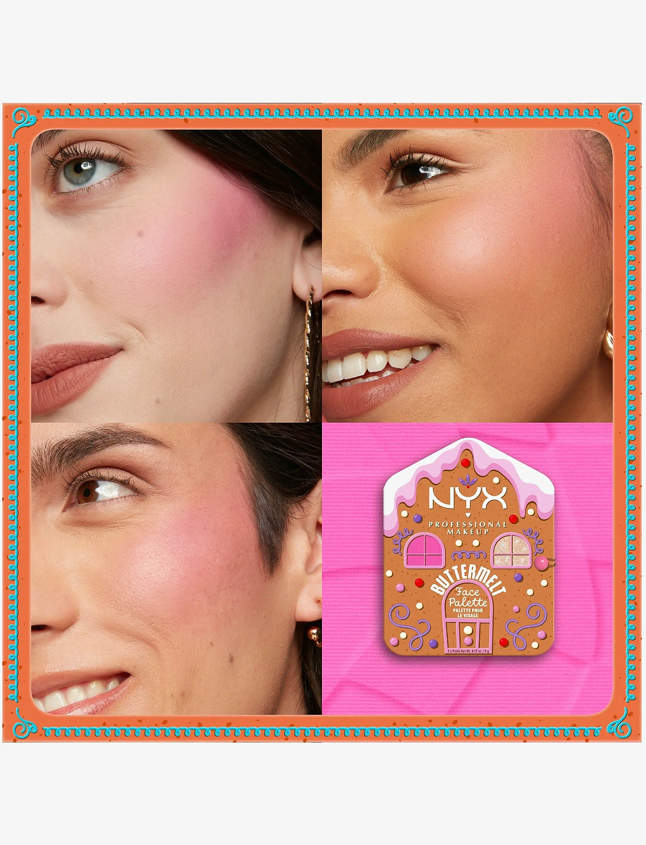 NYX Professional Makeup - NYX Professional Makeup Buttermelt Face Palette Blush/Highlighter Light/Medium - makeup - light/medium - 2