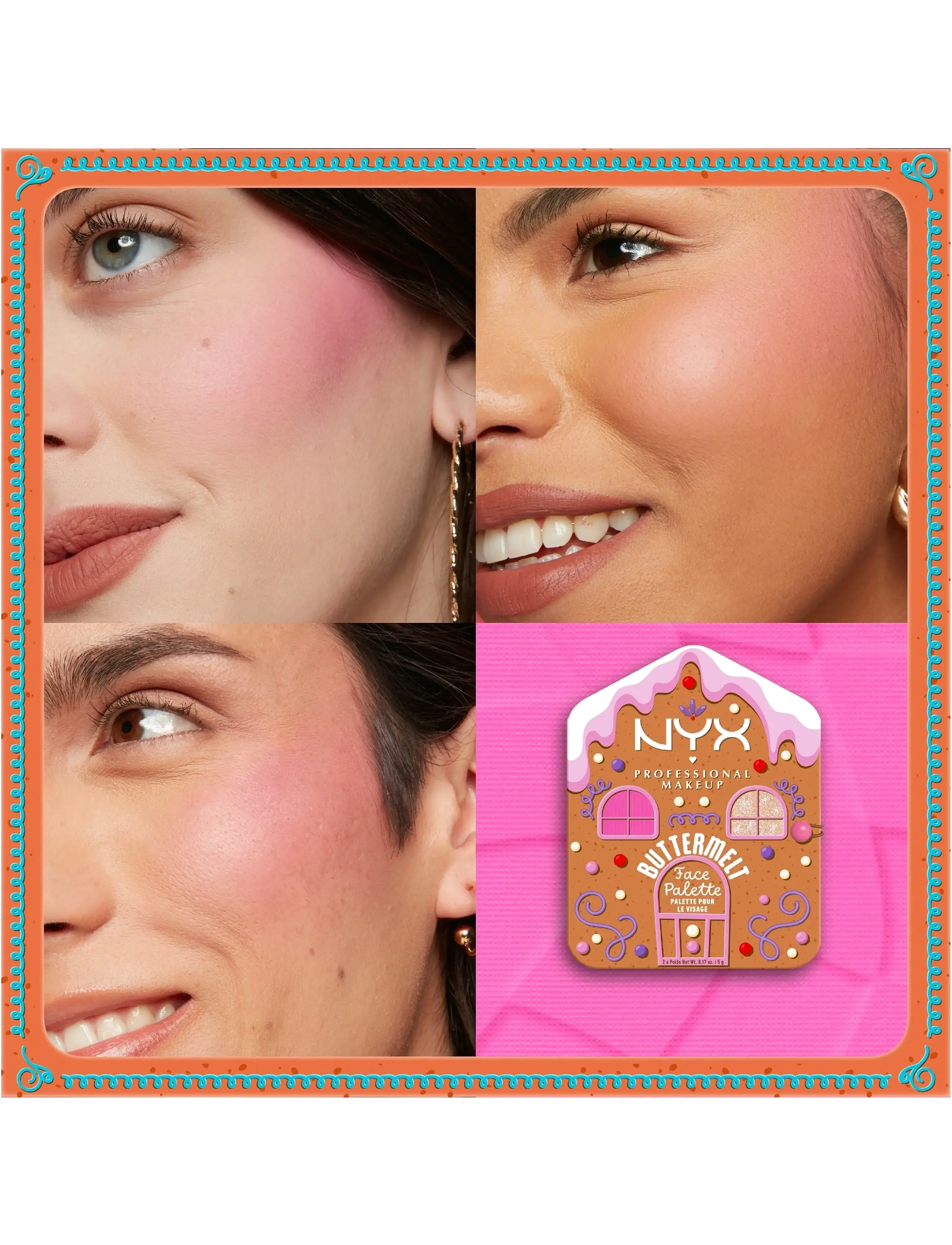 NYX Professional Makeup - NYX Professional Makeup Buttermelt Face Palette Blush/Highlighter Light/Medium - smink - light/medium - 2