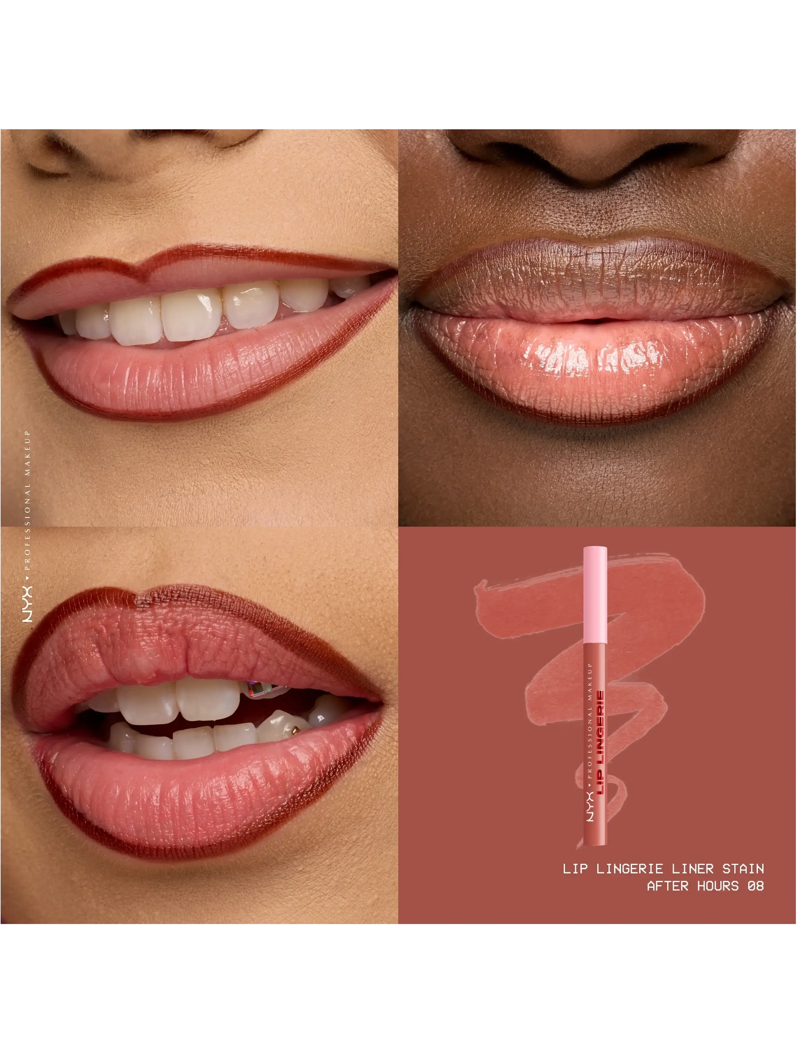 NYX Professional Makeup - NYX Professional Makeup Lip Lingerie Liner Stain - lip stain - 08 after hour - 3