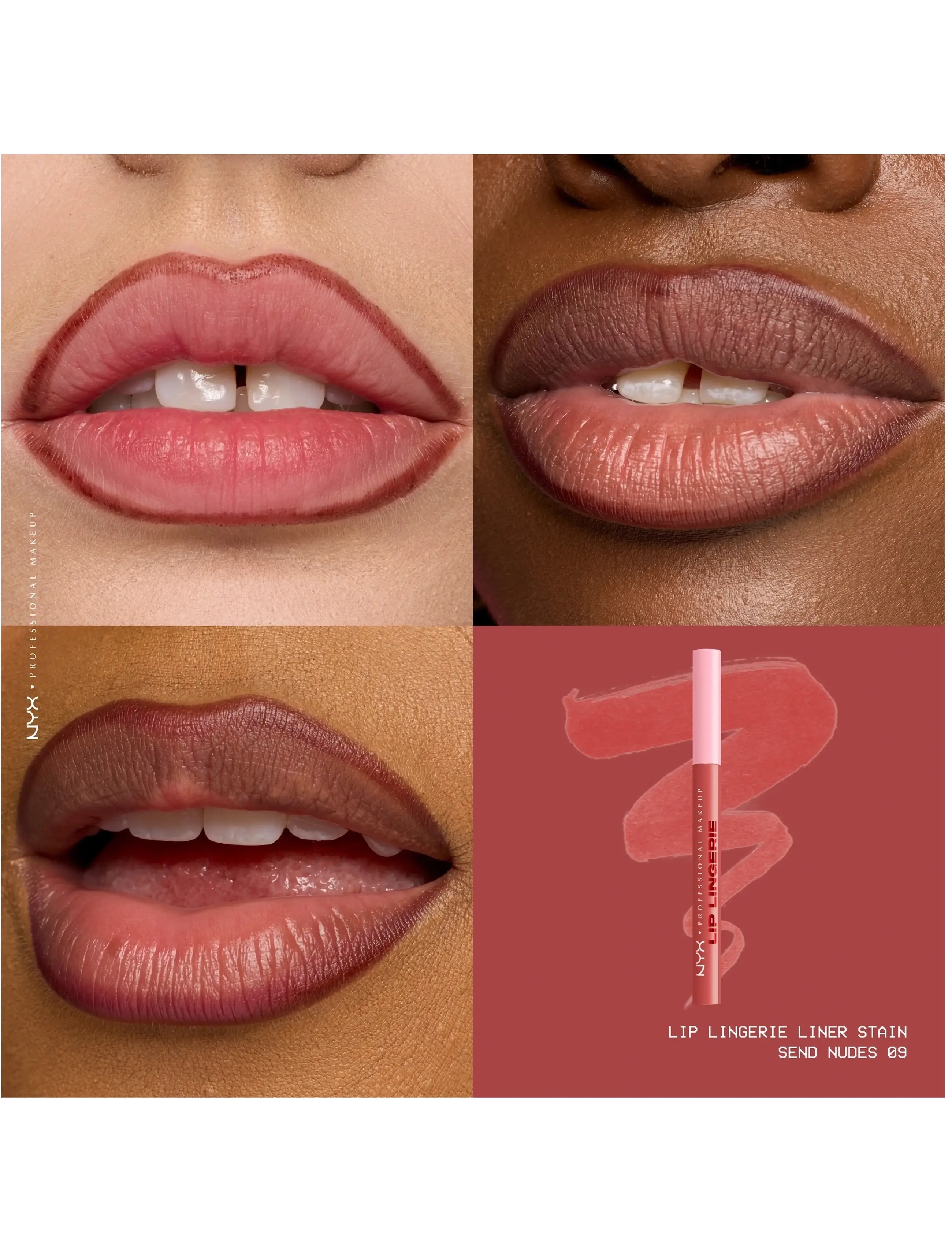 NYX Professional Makeup - NYX Professional Makeup Lip Lingerie Liner Stain - lip stain - 09 send nudes - 3