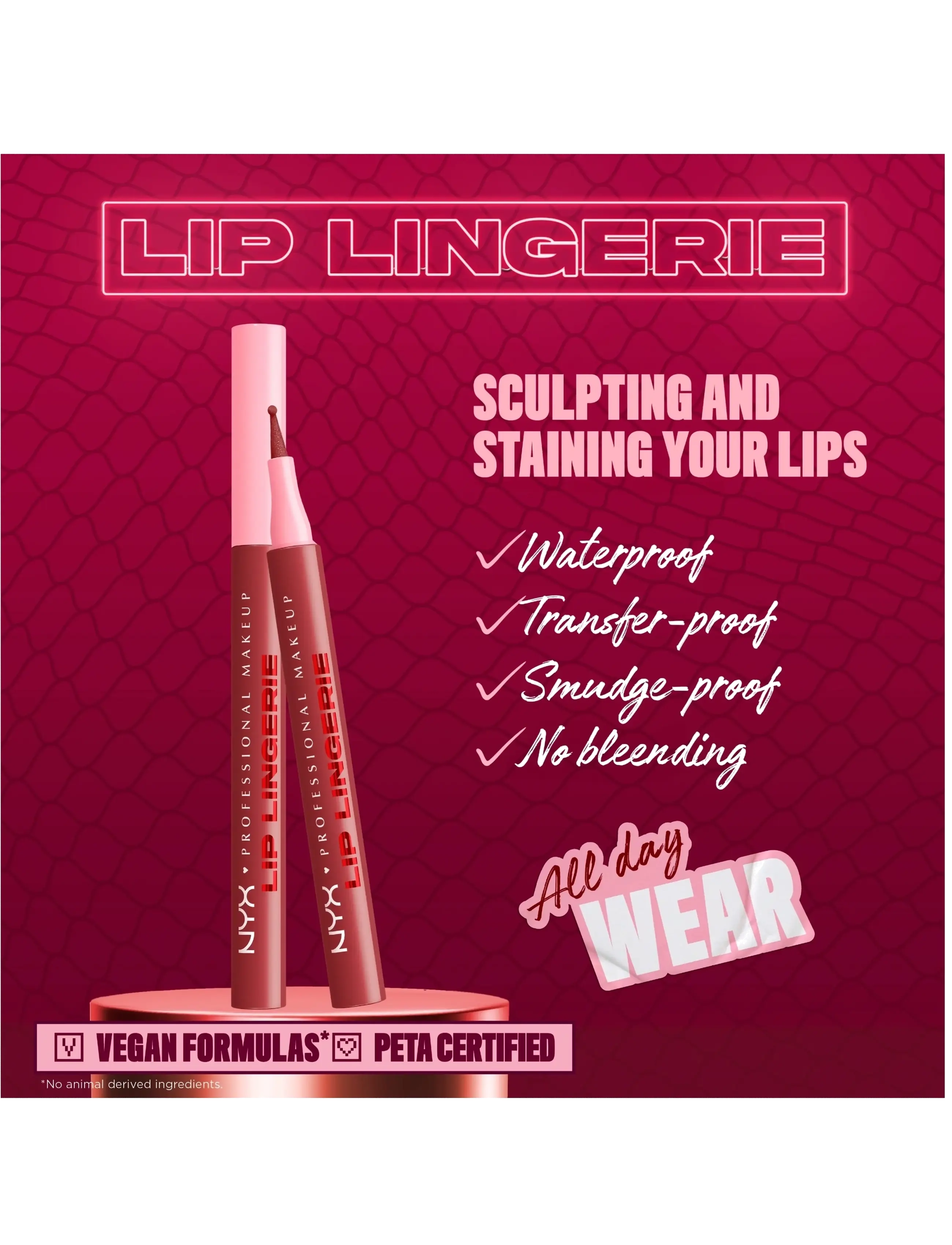 NYX Professional Makeup - NYX Professional Makeup Lip Lingerie Liner Stain - huulivärit - 10 up all night - 2