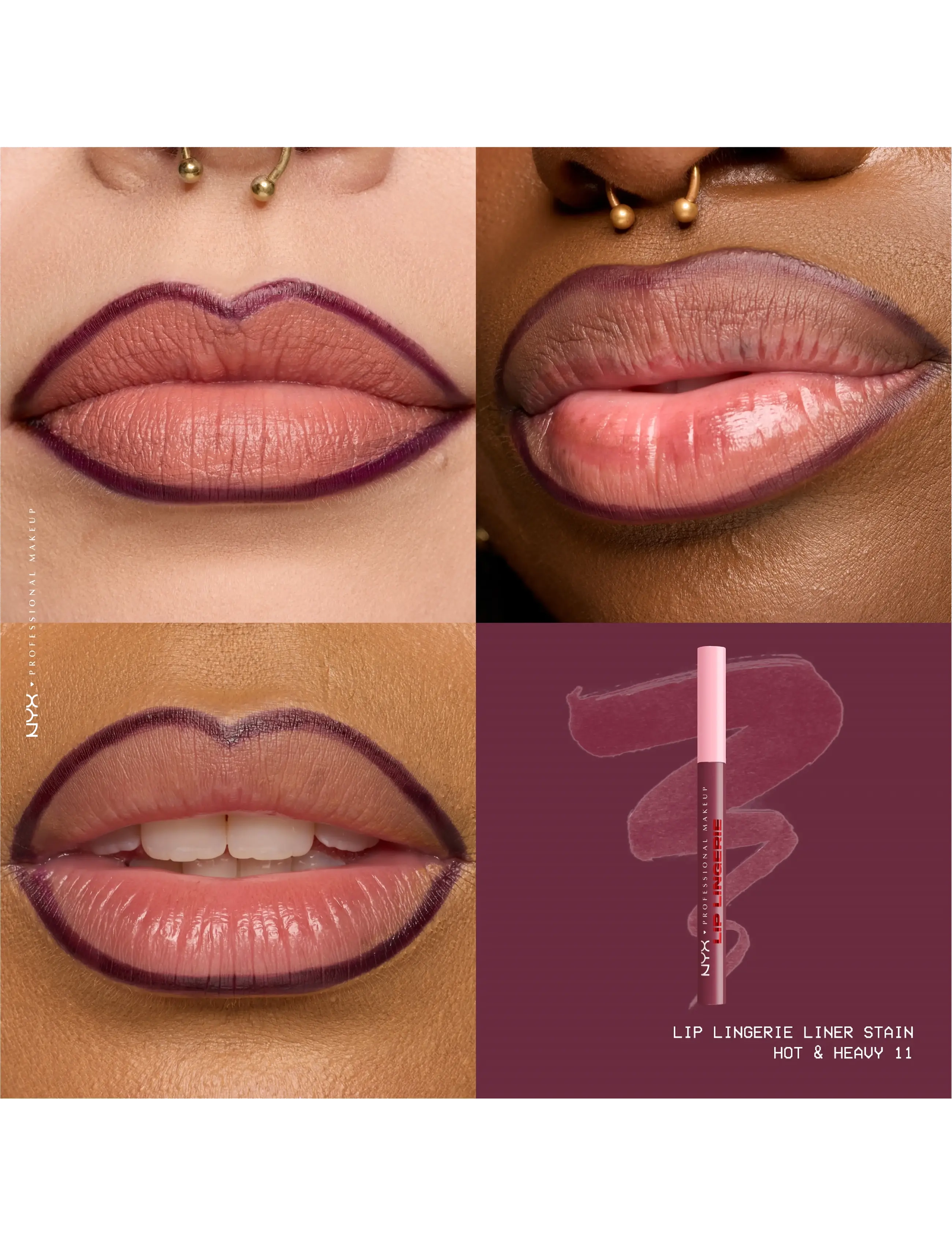 NYX Professional Makeup Lip Lingerie Liner Stain läppsmink dam – bild 4