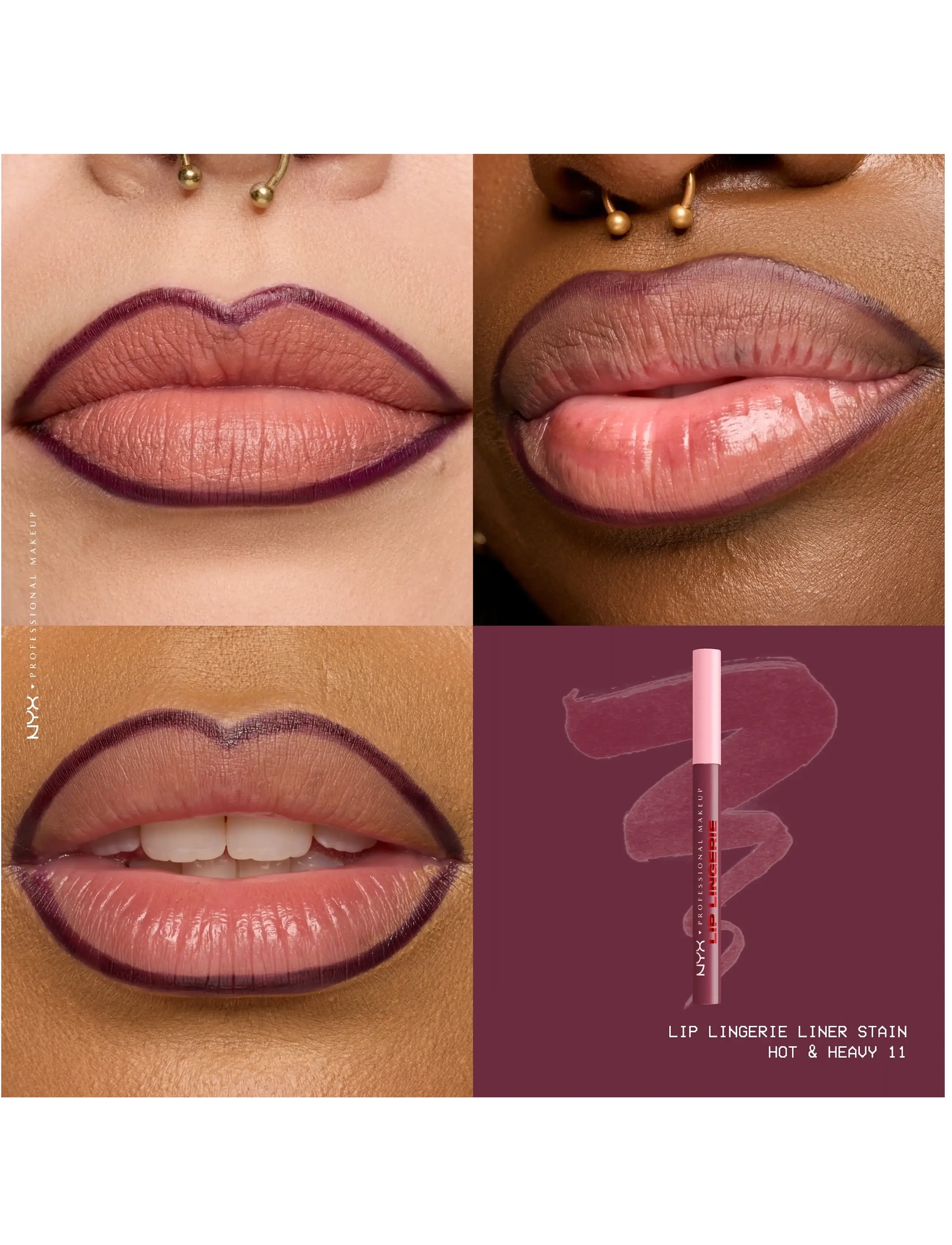 NYX Professional Makeup - NYX Professional Makeup Lip Lingerie Liner Stain - lip stain - 11 hot n heavy - 3