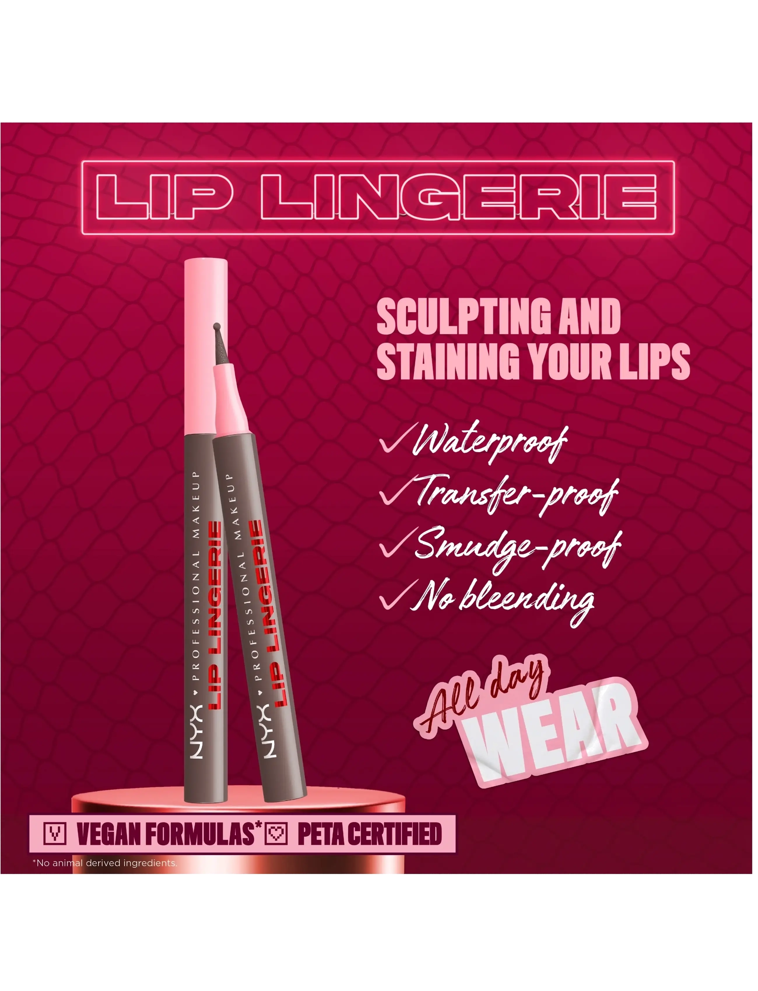 NYX Professional Makeup - NYX Professional Makeup Lip Lingerie Liner Stain - lip stain - 12 wild side - 2