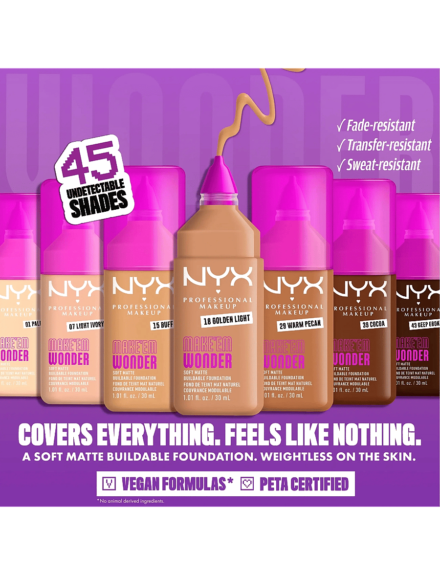 NYX Professional Makeup - NYX Professional Makeup Make Em Wonder Foundation - makeup - 02 fair porcelain - 1