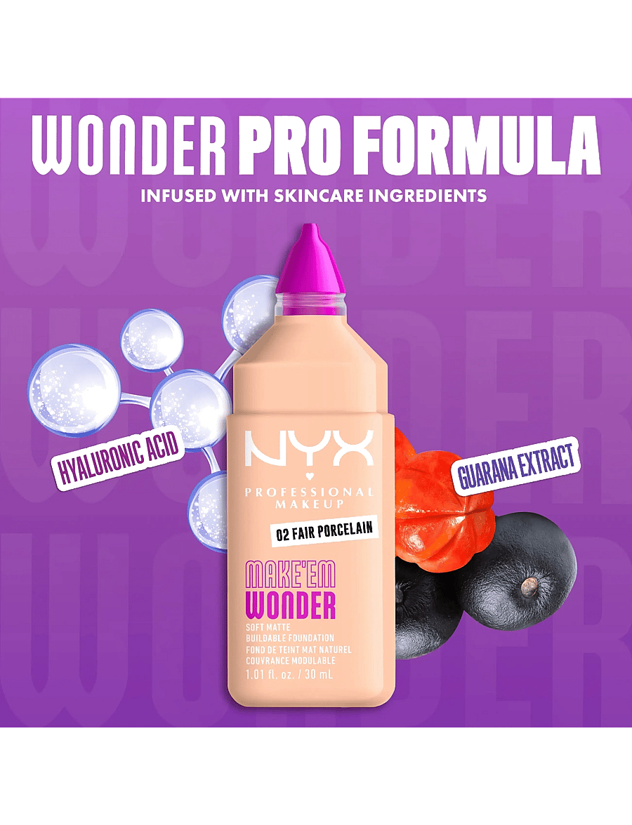 NYX Professional Makeup - NYX Professional Makeup Make Em Wonder Foundation - makeup - 02 fair porcelain - 3
