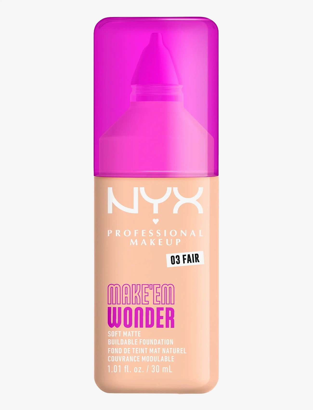 NYX Professional Makeup - NYX Professional Makeup Make Em Wonder Foundation - smink - 03 fair - 0