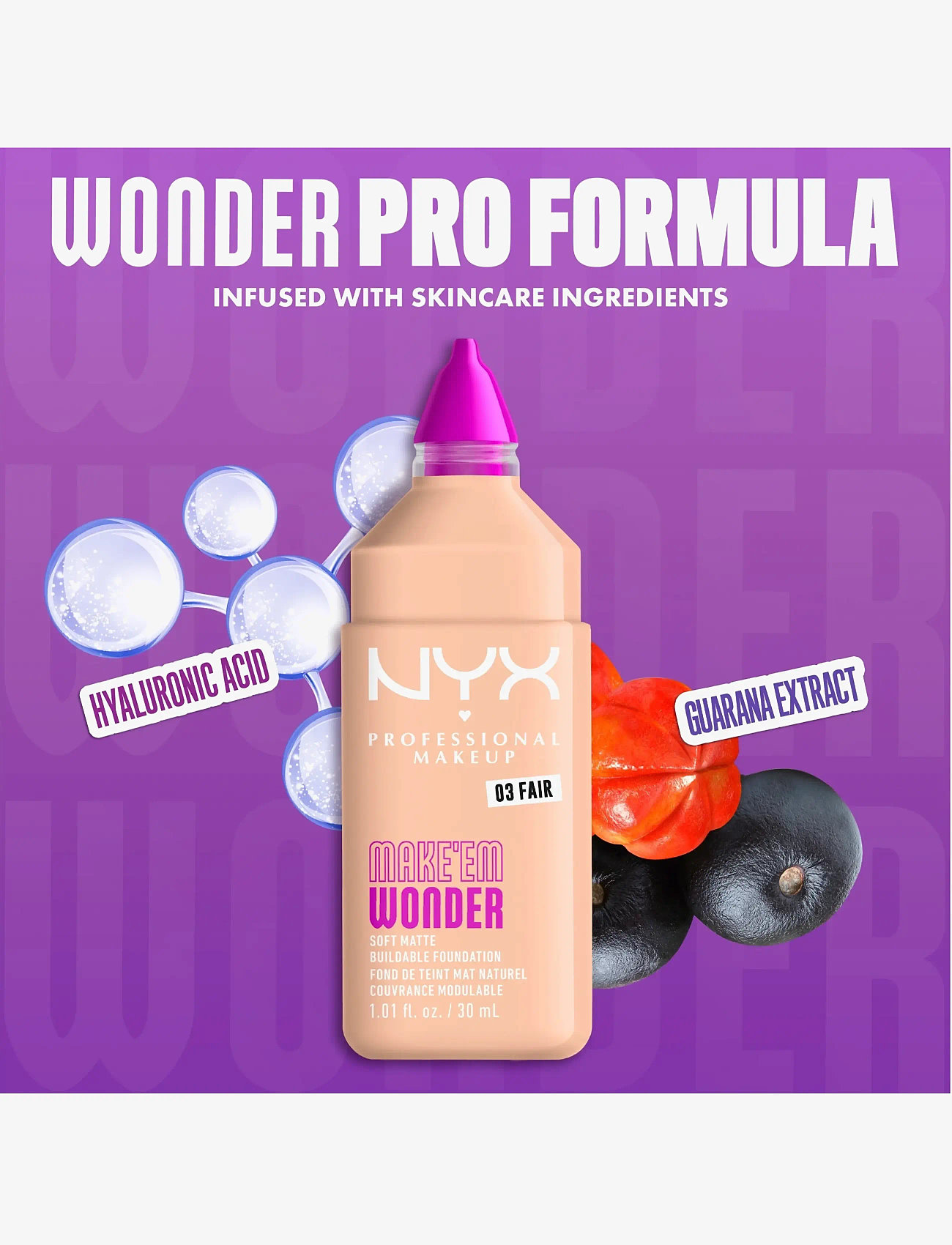 NYX Professional Makeup - NYX Professional Makeup Make Em Wonder Foundation - smink - 03 fair - 3