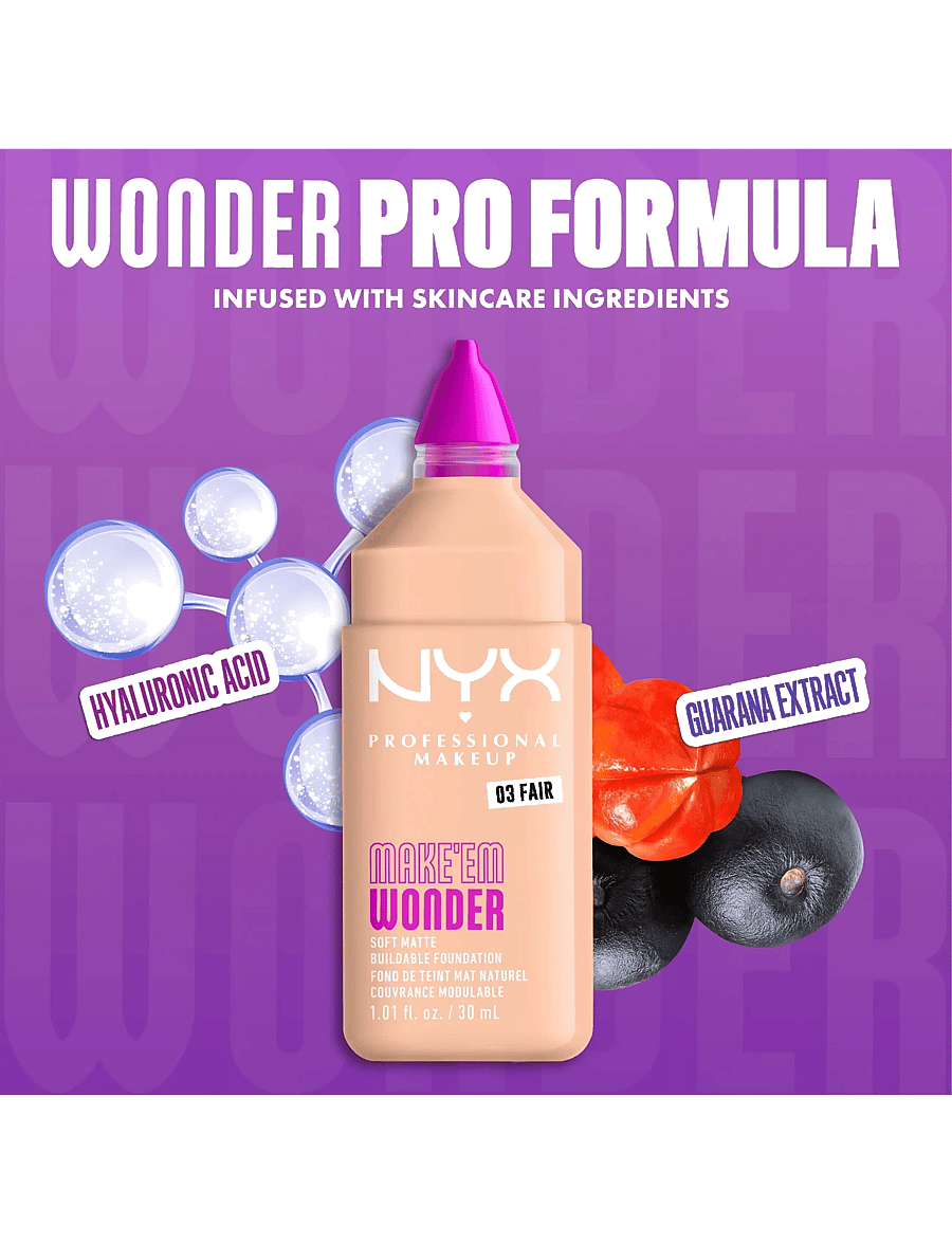 NYX Professional Makeup - NYX Professional Makeup Make Em Wonder Foundation - makeup - 03 fair - 3