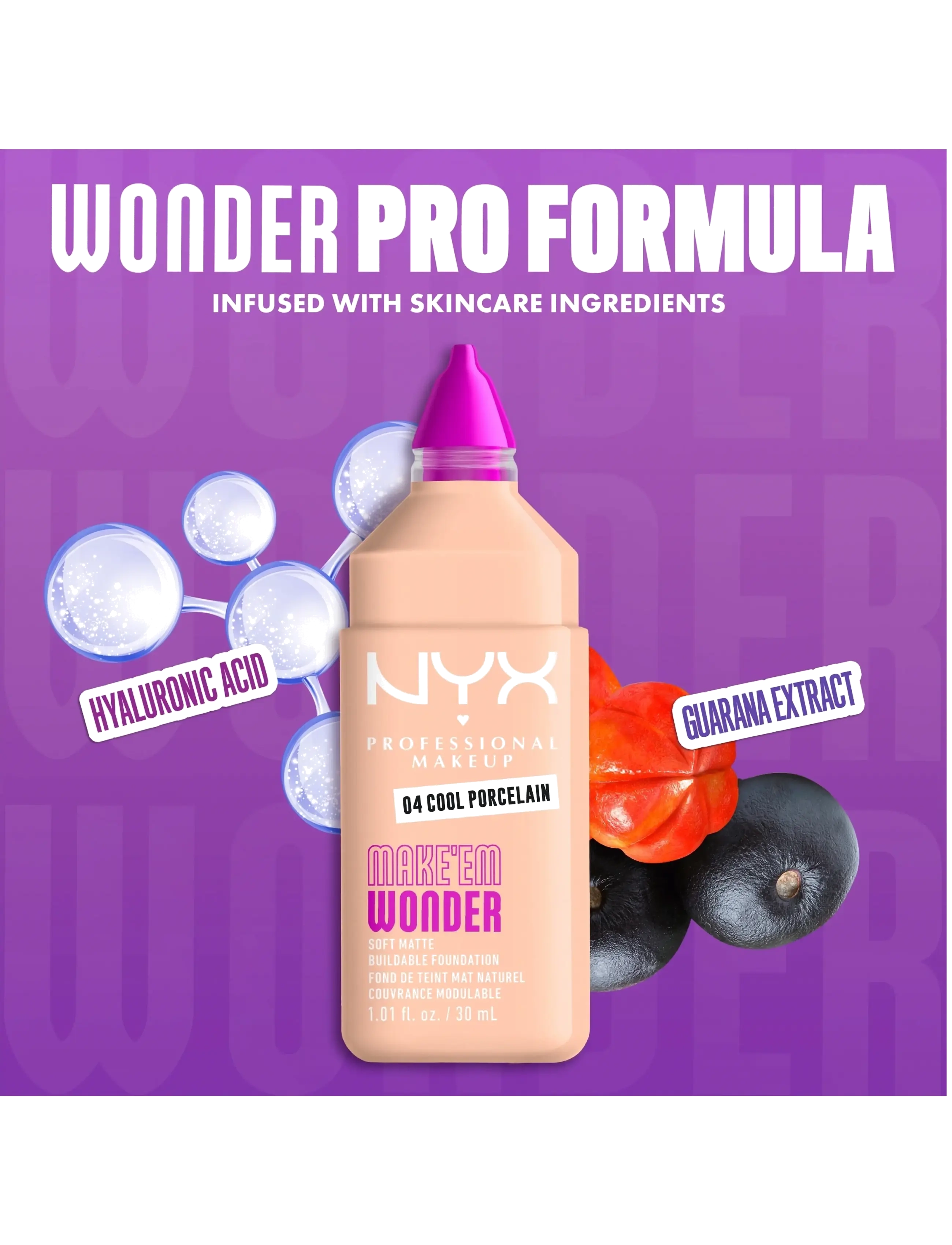 NYX Professional Makeup - NYX Professional Makeup Make Em Wonder Foundation - sminke - 04 cool porcelain - 4