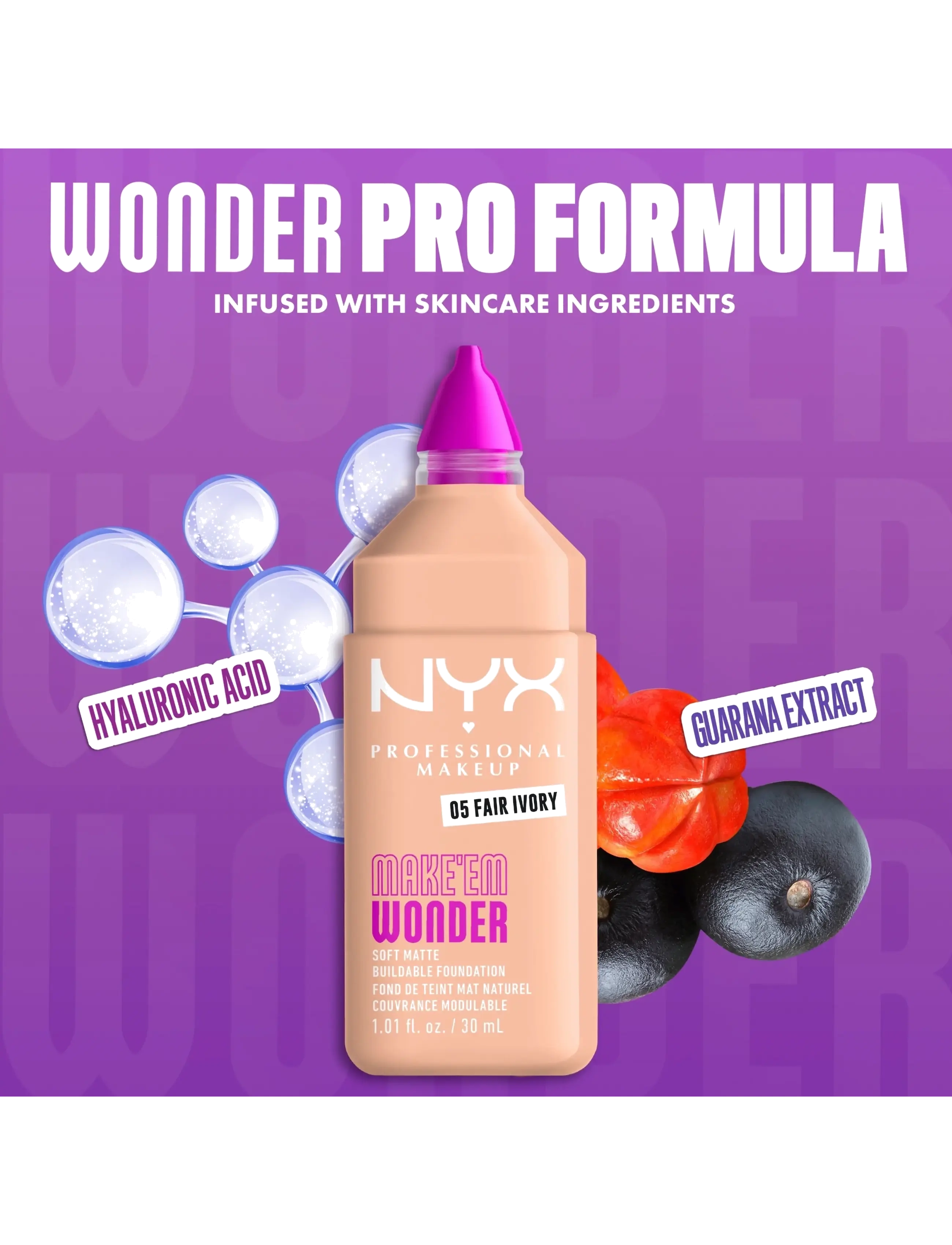 NYX Professional Makeup - NYX Professional Makeup Make Em Wonder Foundation - party wear at outlet prices - 05 fair ivory - 3