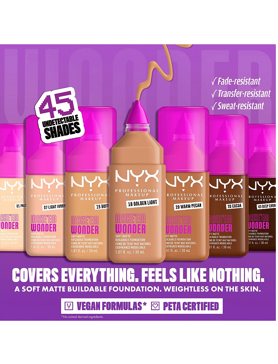 NYX Professional Makeup - NYX Professional Makeup Make Em Wonder Foundation - makeup - 07 light ivory - 2