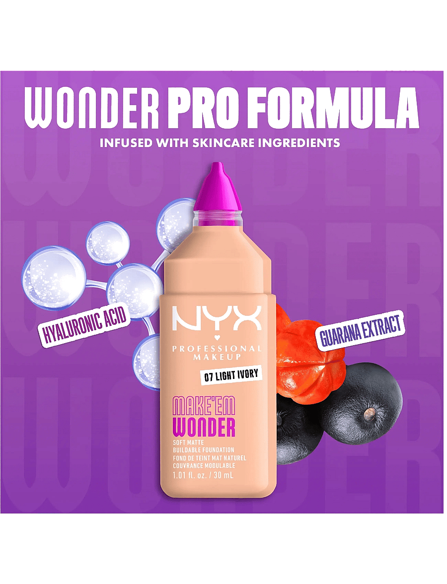NYX Professional Makeup - NYX Professional Makeup Make Em Wonder Foundation - makeup - 07 light ivory - 4