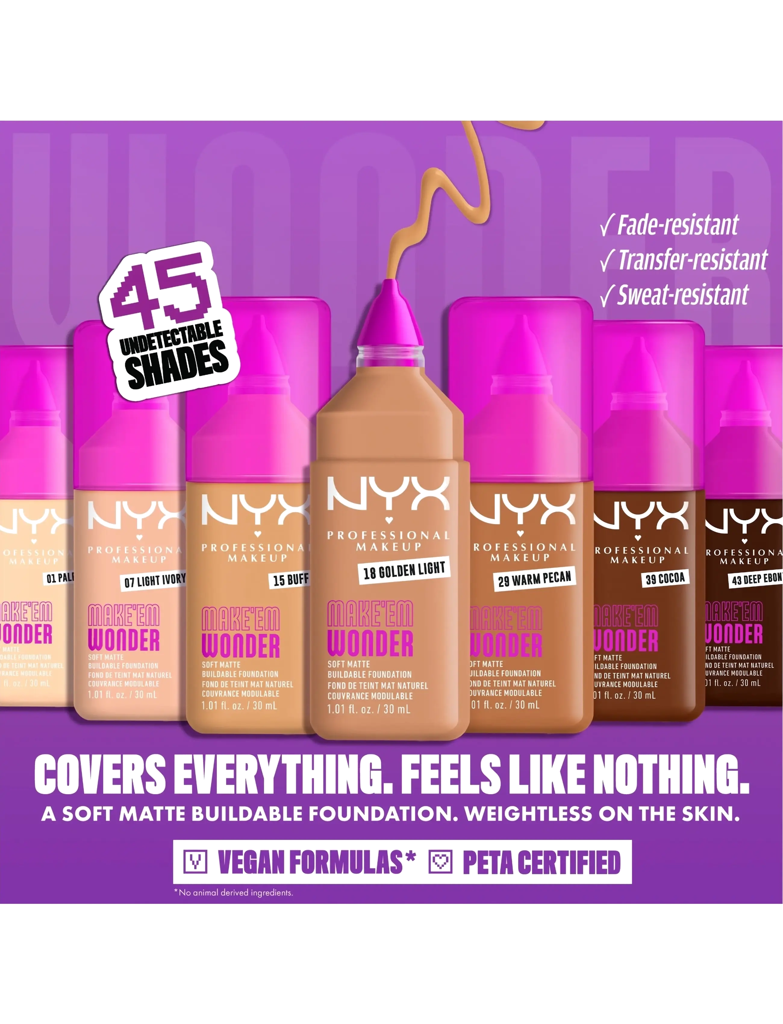 NYX Professional Makeup - NYX Professional Makeup Make Em Wonder Foundation - makeup - 11 classic ivory - 1