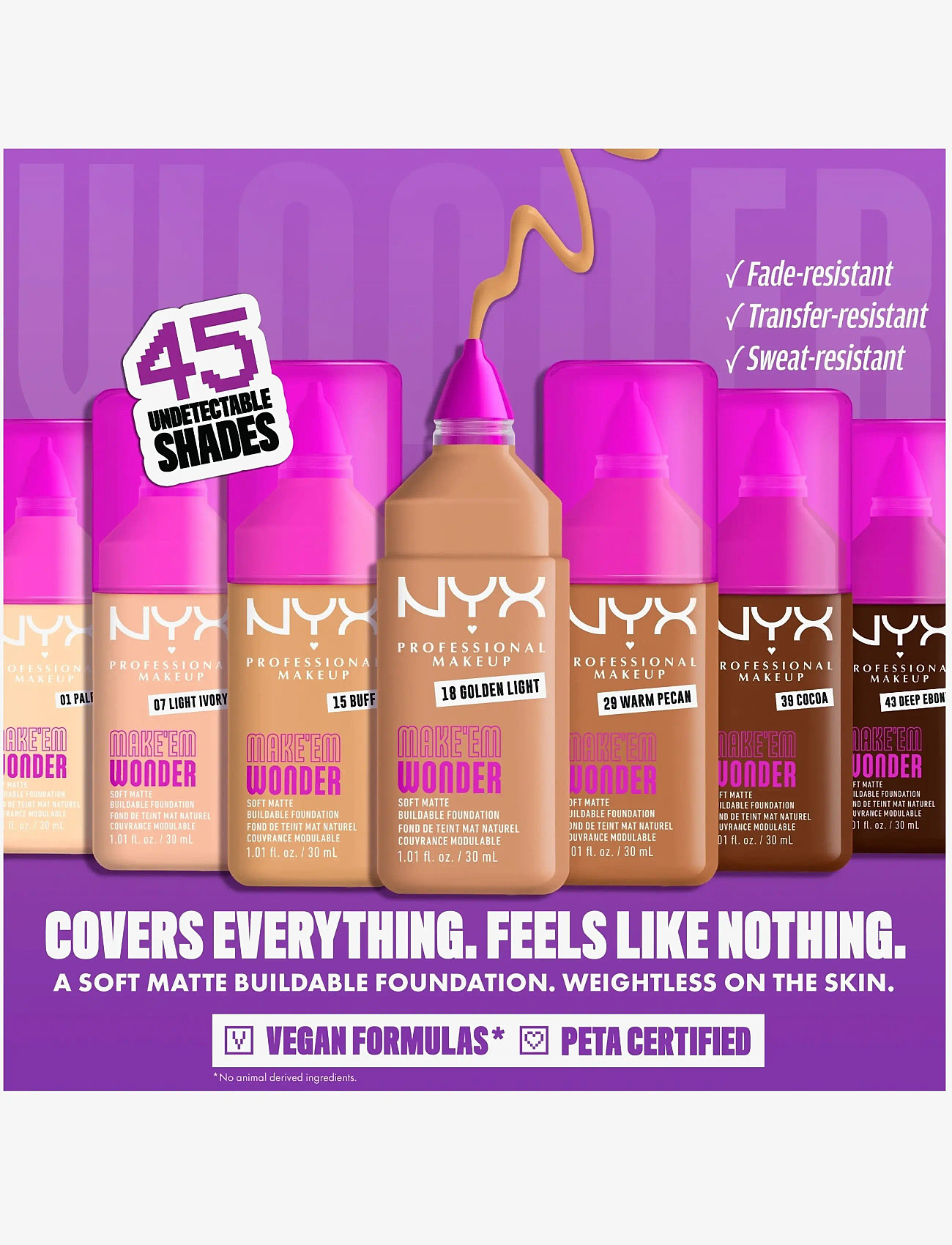 NYX Professional Makeup - NYX Professional Makeup Make Em Wonder Foundation - smink - 13 light sand - 1