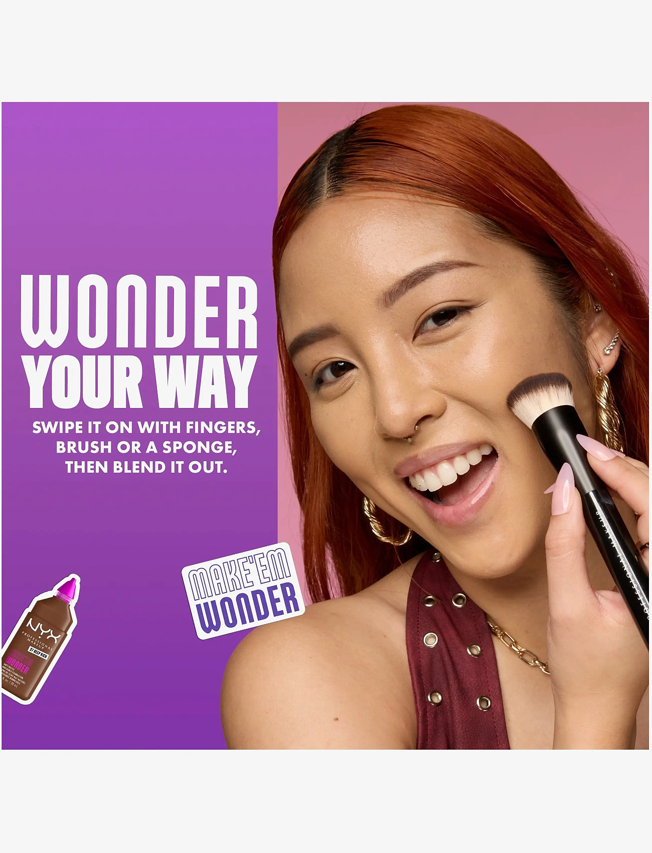 NYX Professional Makeup - NYX Professional Makeup Make Em Wonder Foundation - smink - 13 light sand - 3