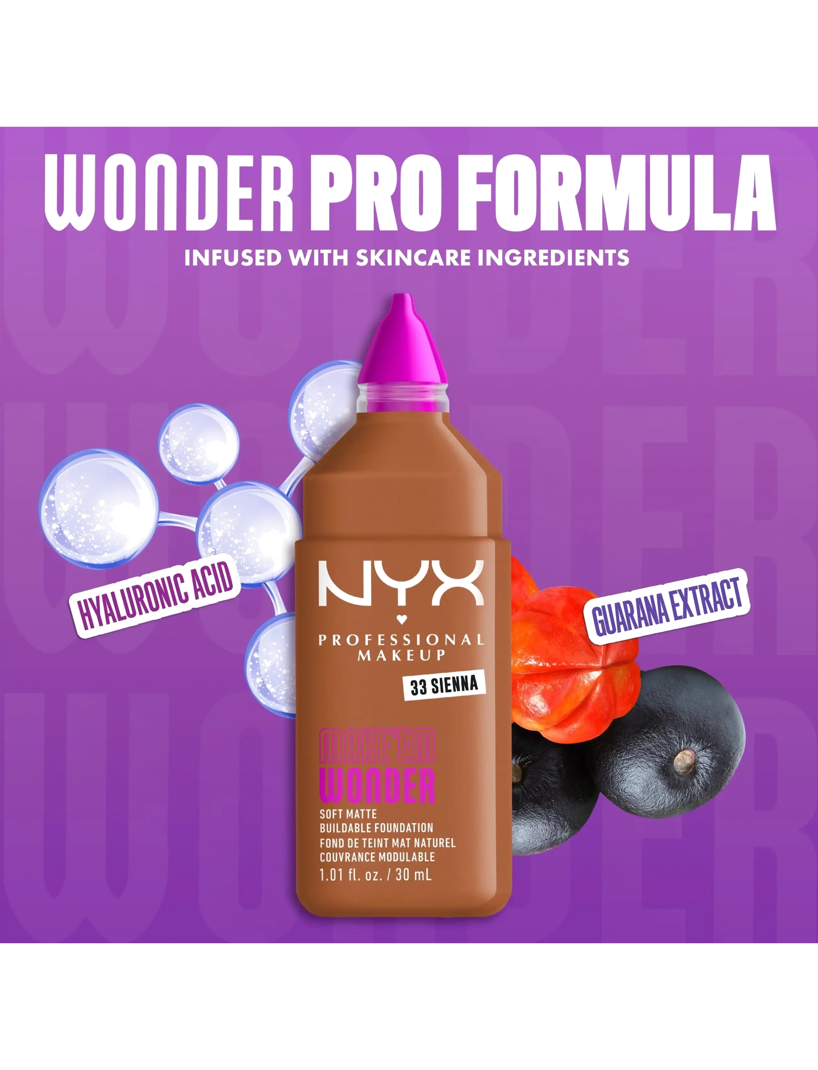 NYX Professional Makeup - NYX Professional Makeup Make Em Wonder Foundation - smink - 33 sienna - 2