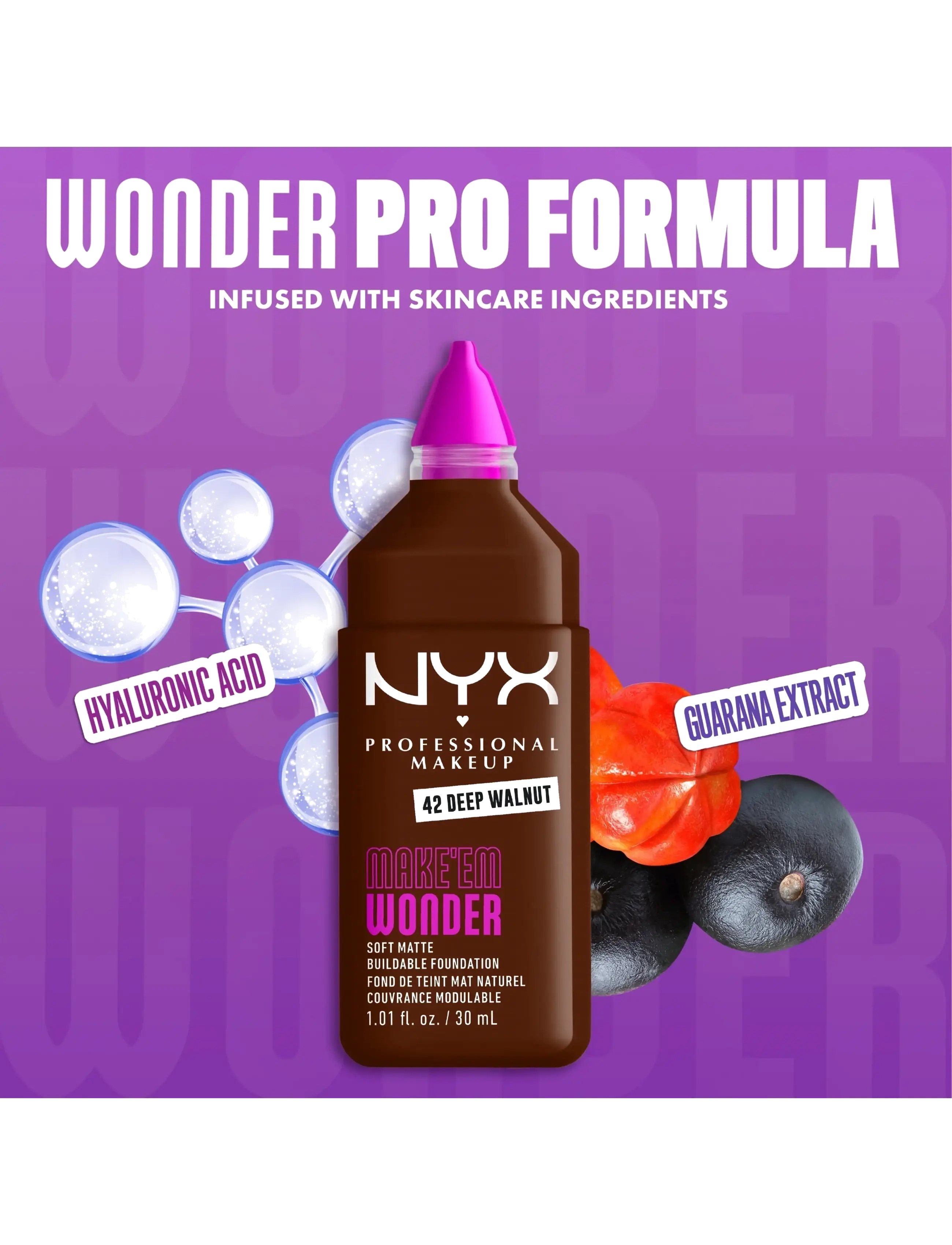 NYX Professional Makeup - NYX Professional Makeup Make Em Wonder Foundation - makeup - 42 deep walnut - 3